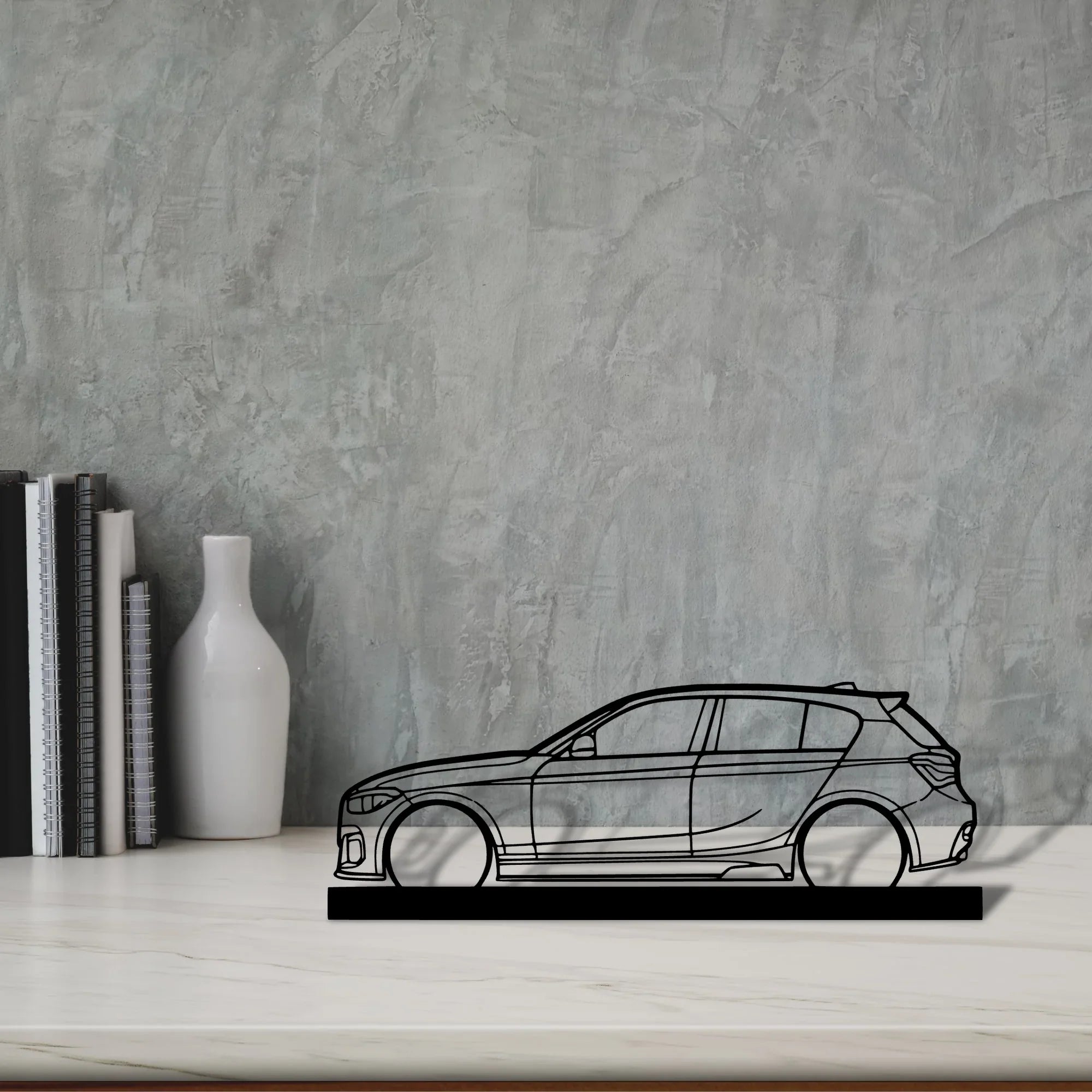 140i-f20 Silhouette Metal Art Stand - Turbo Silhouette