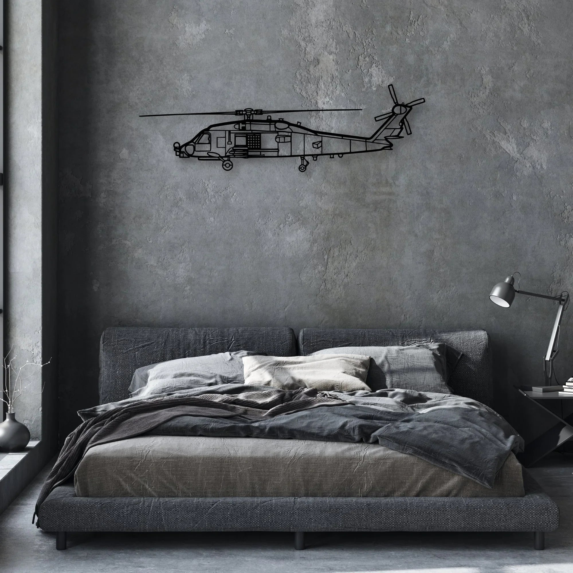150 3 Classic Aircraft Silhouette Metal Wall Art - Aviation Hangar Decor