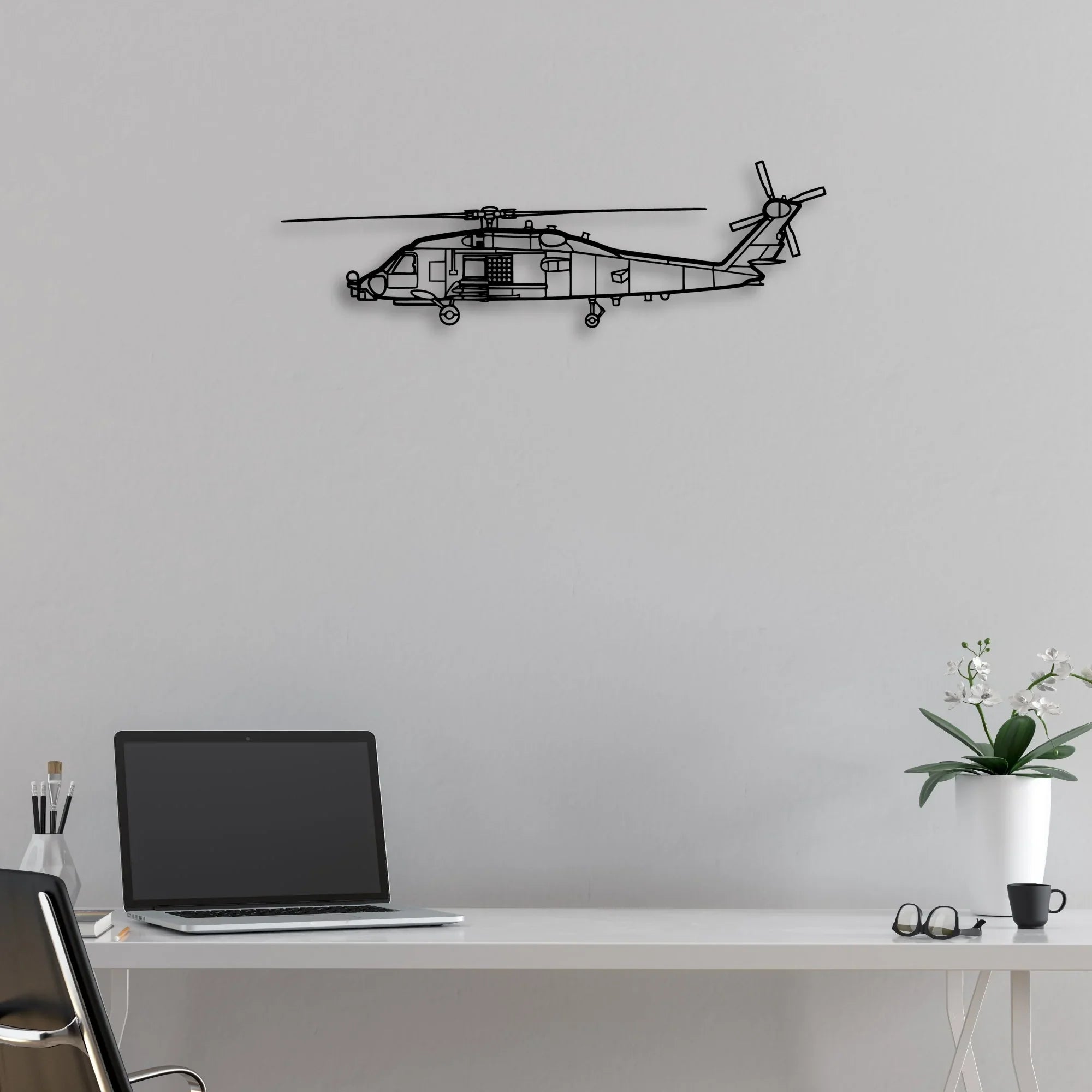 150 3 Classic Aircraft Silhouette Metal Wall Art - Aviation Hangar Decor
