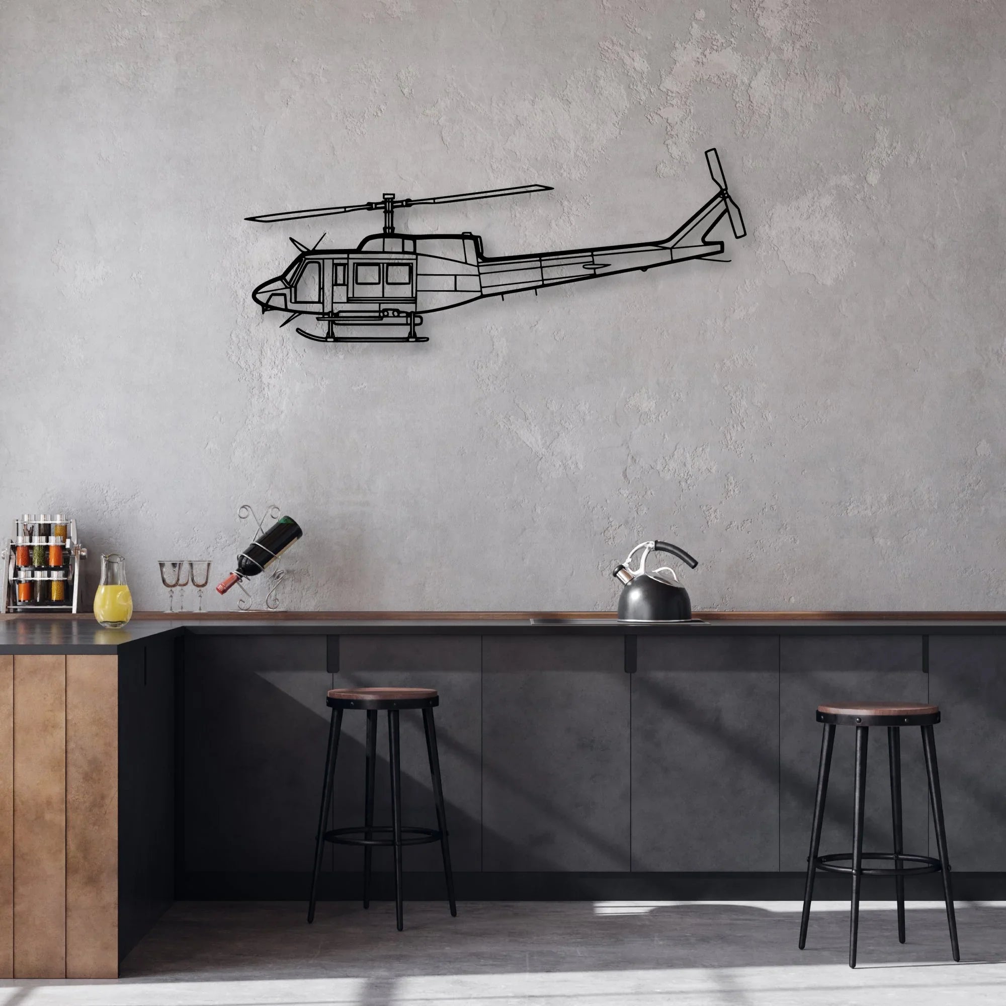 150 5 Classic Aircraft Silhouette Metal Wall Art - Aviation Hangar Decor