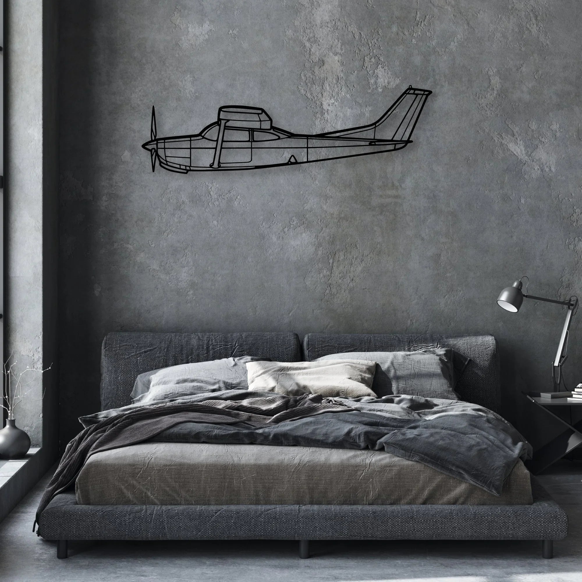 170B 5 Classic Aircraft Silhouette Metal Wall Art - Aviation Hangar Decor