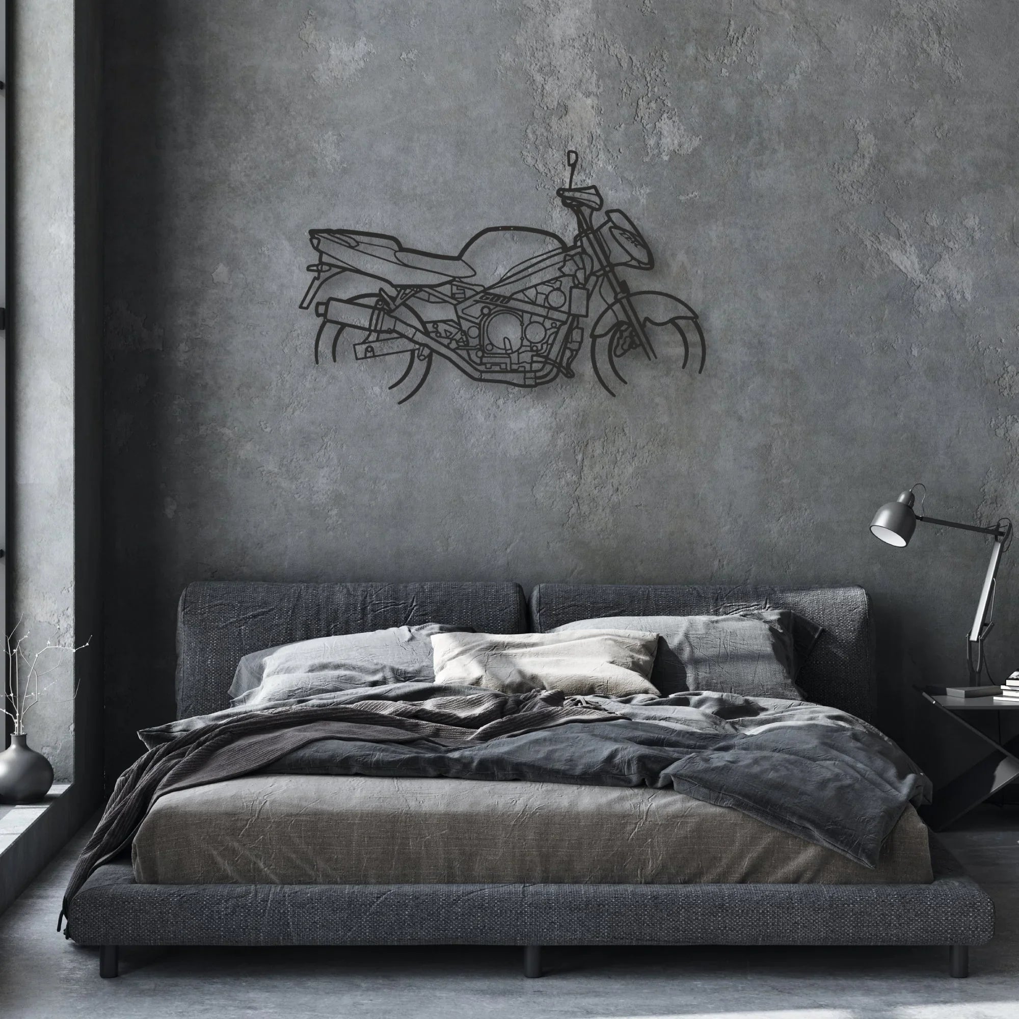 1998 Kawasaki ZX6R G1 Classic Motorcycle Silhouette Metal Wall Art - Moto Garage Decor
