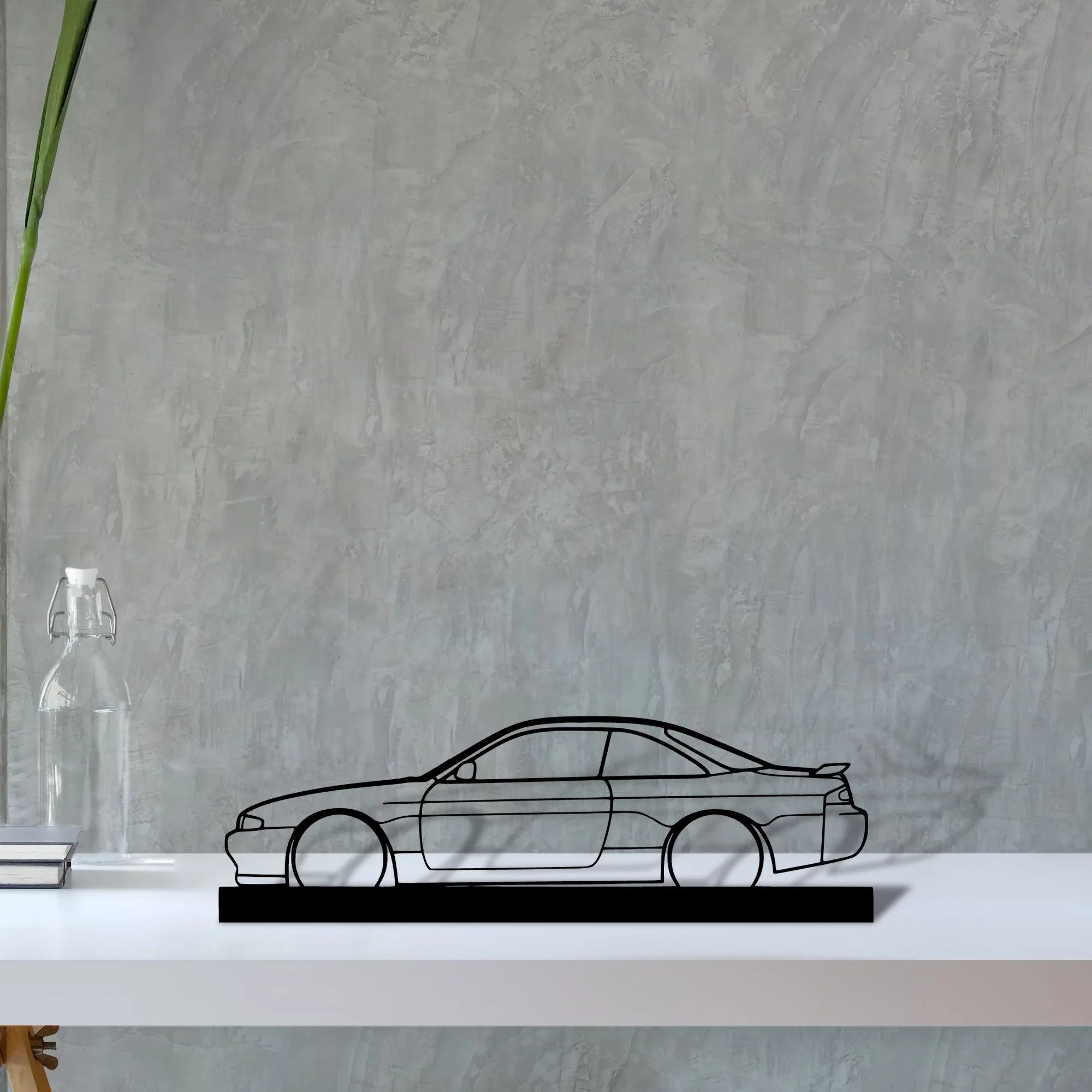 200sx-s14 Silhouette Metal Art Stand - Turbo Silhouette