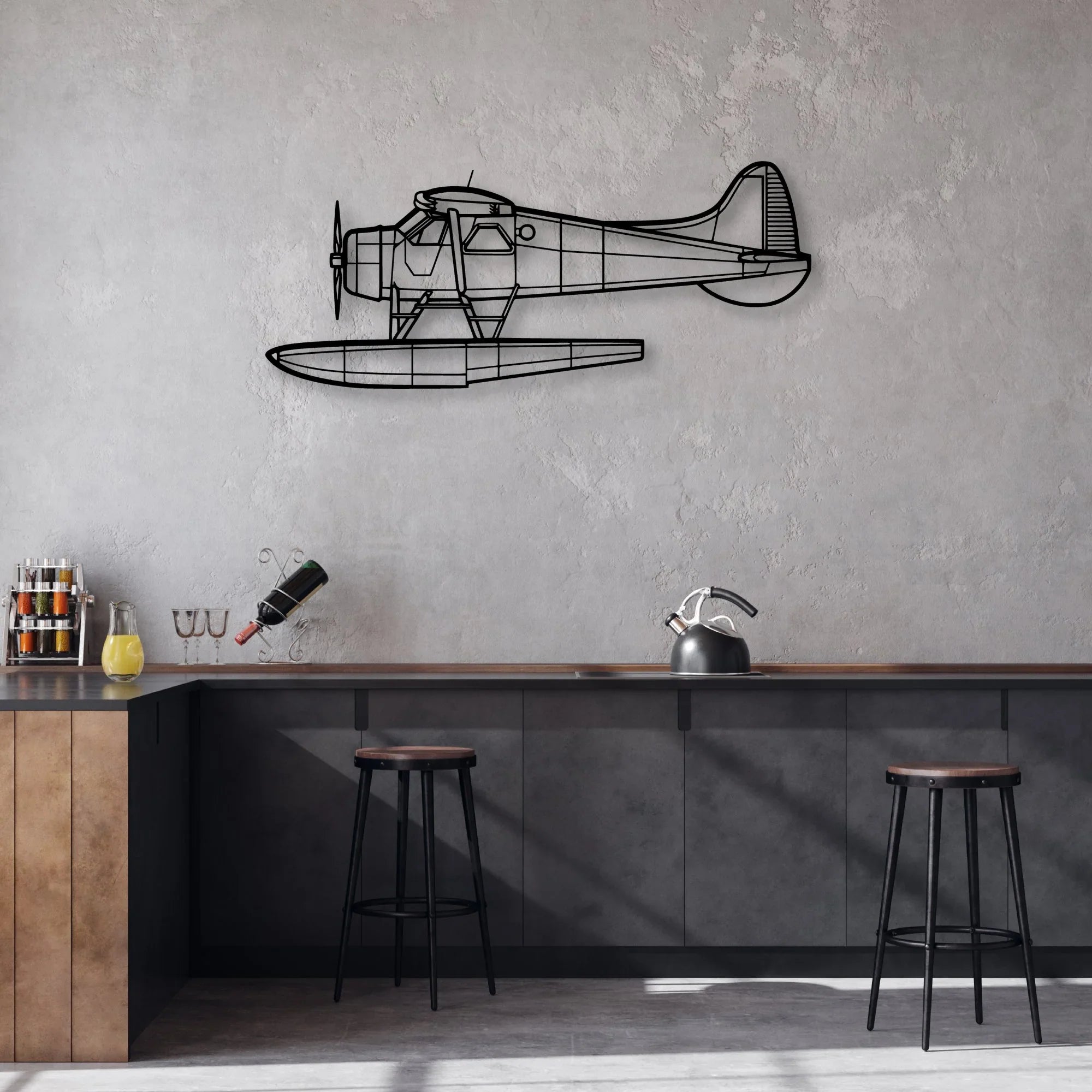 201 Standard Libelle 2 Classic Aircraft Silhouette Metal Wall Art - Aviation Hangar Decor