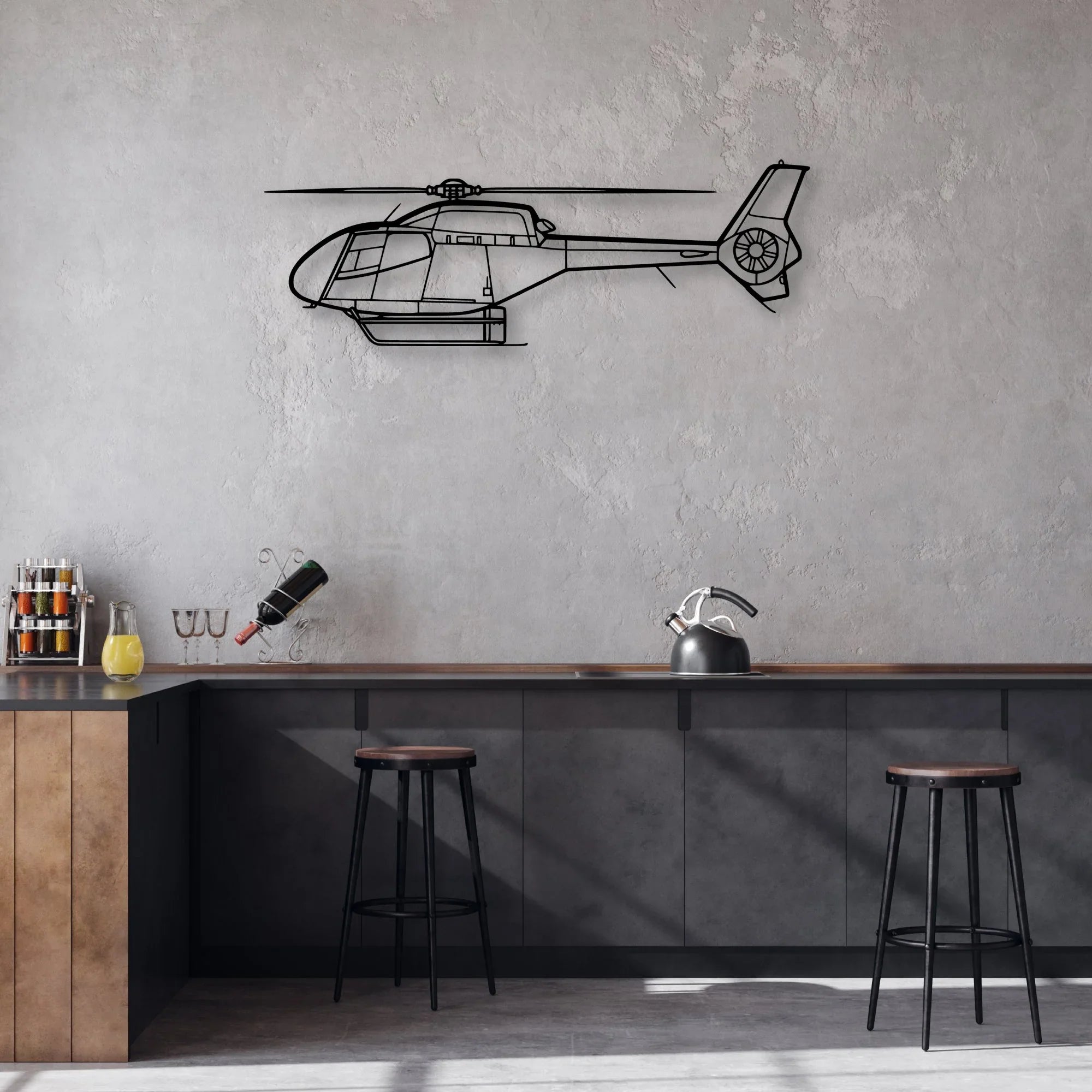 201 Standard Libelle 3 Classic Aircraft Silhouette Metal Wall Art - Aviation Hangar Decor