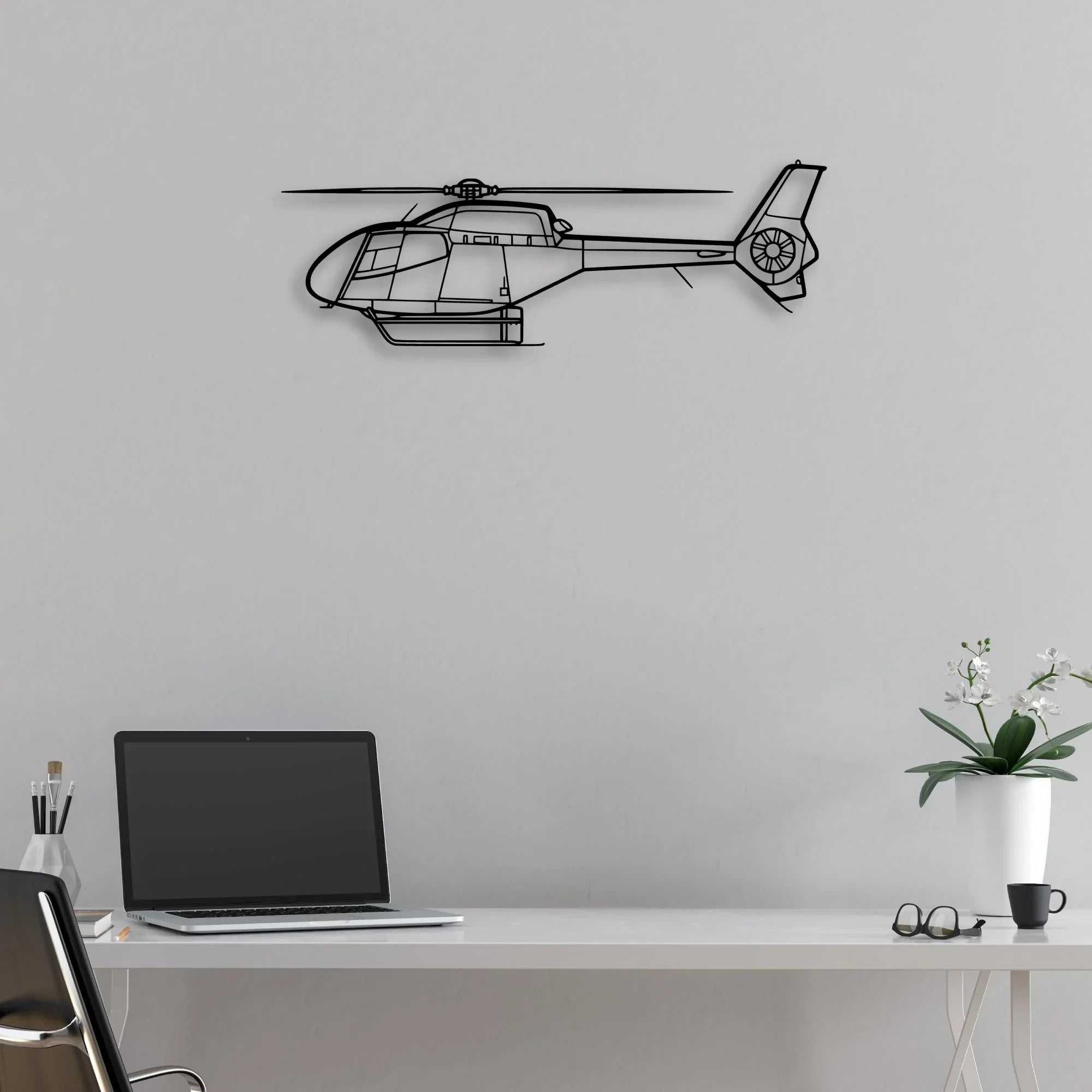 201 Standard Libelle 3 Classic Aircraft Silhouette Metal Wall Art - Aviation Hangar Decor