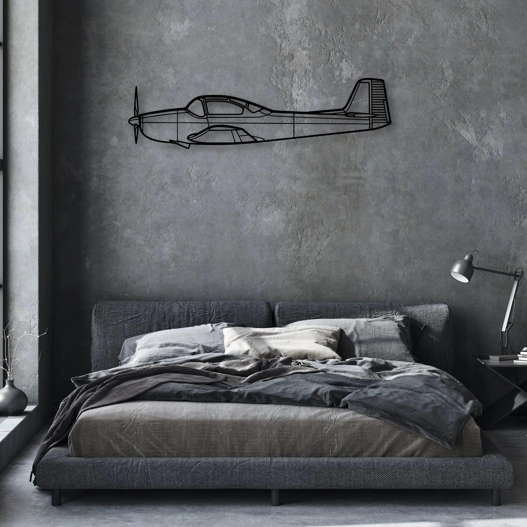 201 Standard Libelle 6 Classic Aircraft Silhouette Metal Wall Art - Aviation Hangar Decor