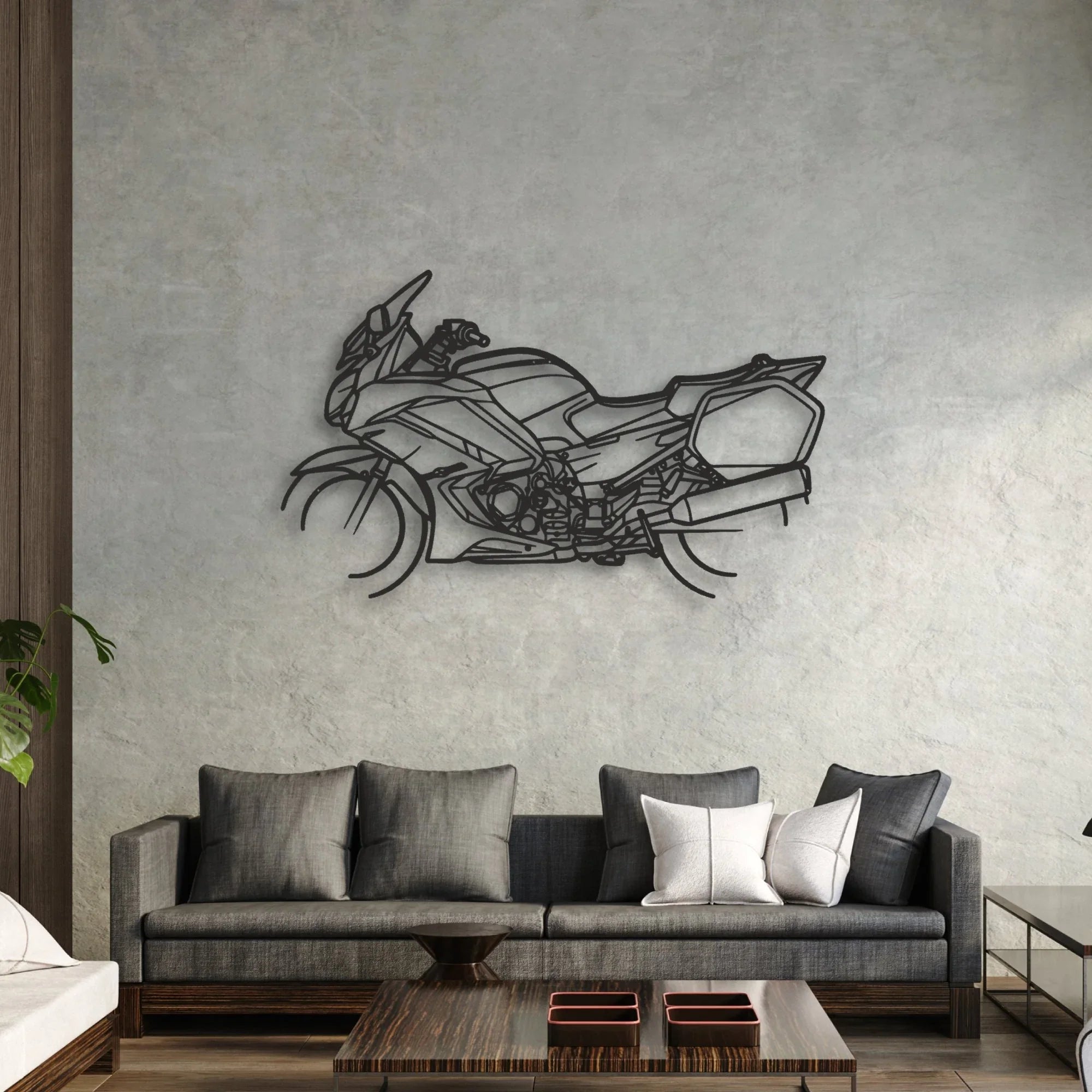 2013 Yamaha FJR1300A Classic Motorcycle Silhouette Metal Wall Art - Moto Garage Decor