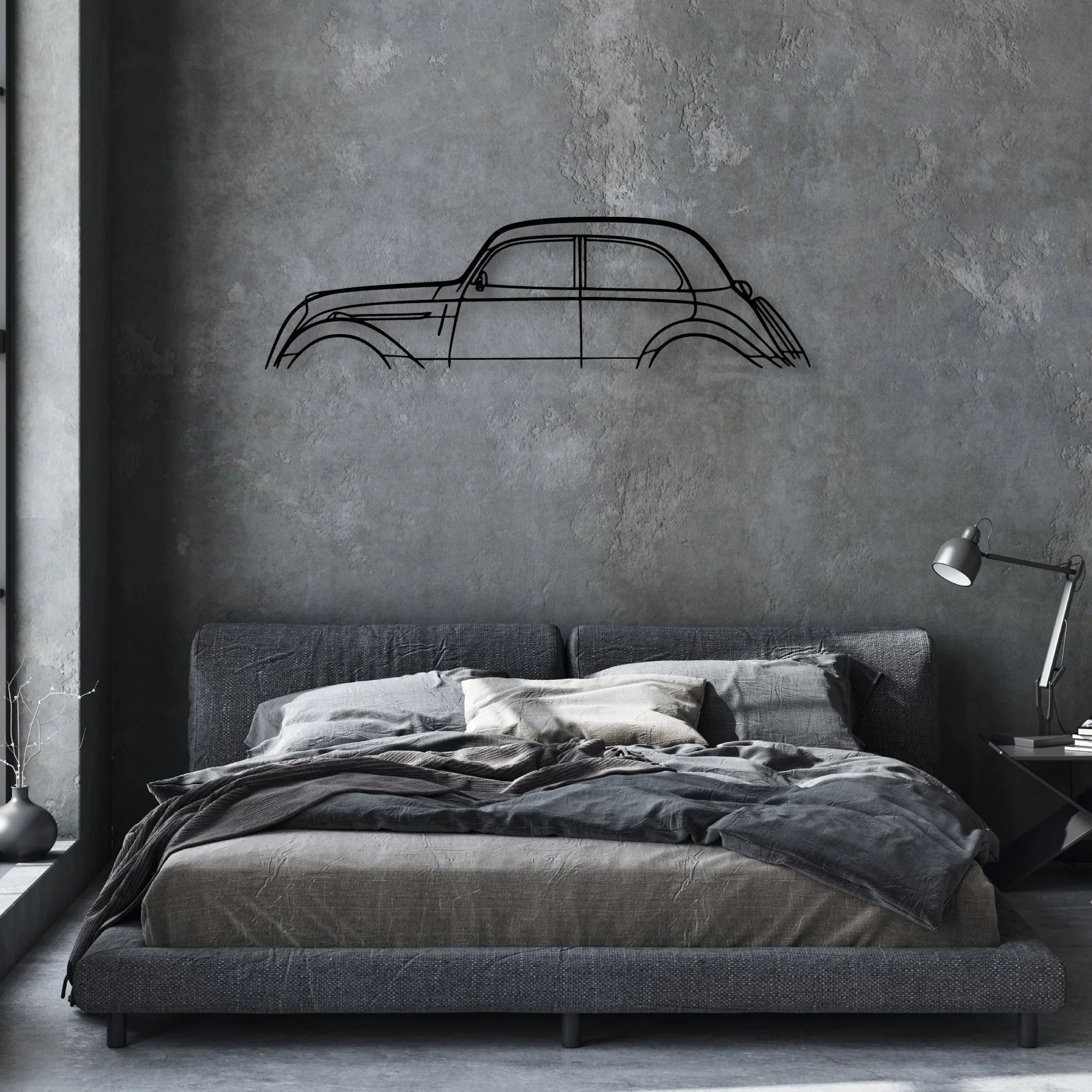 202 1949 Classic Silhouette Metal Wall Art - Automotive Garage Decor