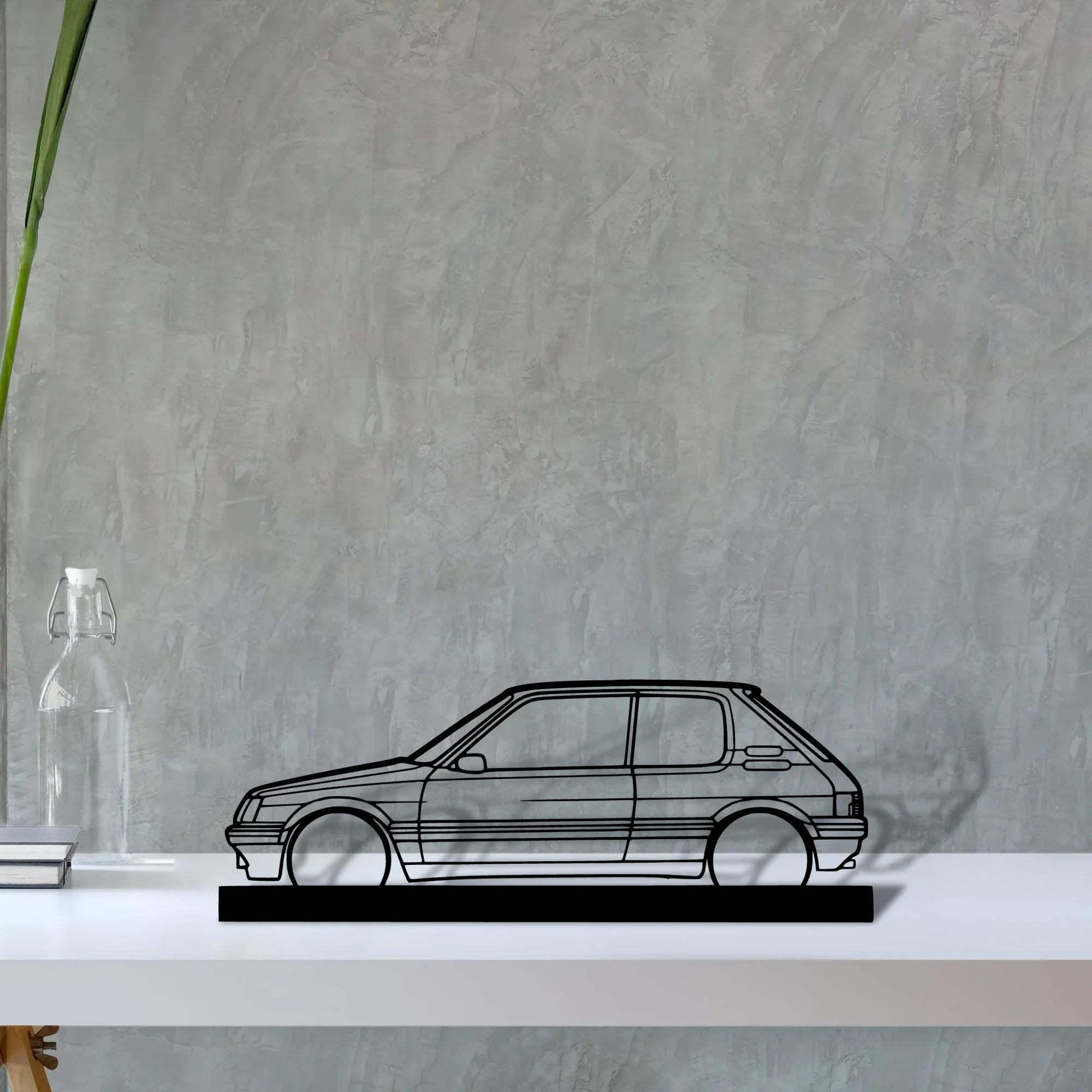 205-gti Silhouette Metal Art Stand - Turbo Silhouette