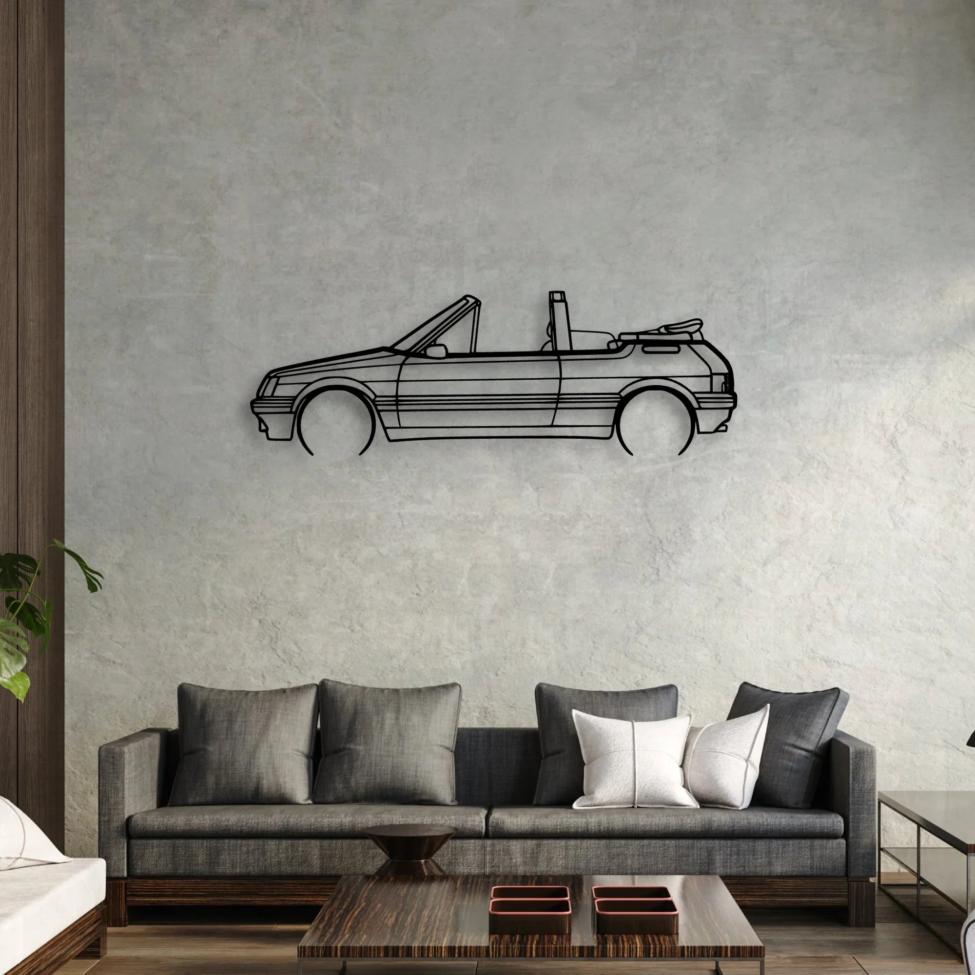 205 CTI 1988 Classic Silhouette Metal Wall Art - Automotive Garage Decor
