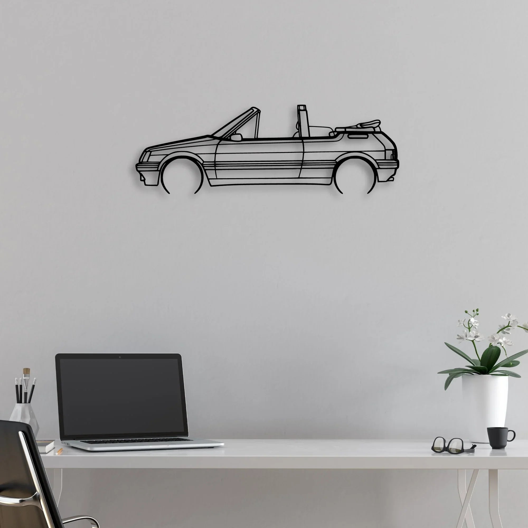 205 CTI 1988 Classic Silhouette Metal Wall Art - Automotive Garage Decor