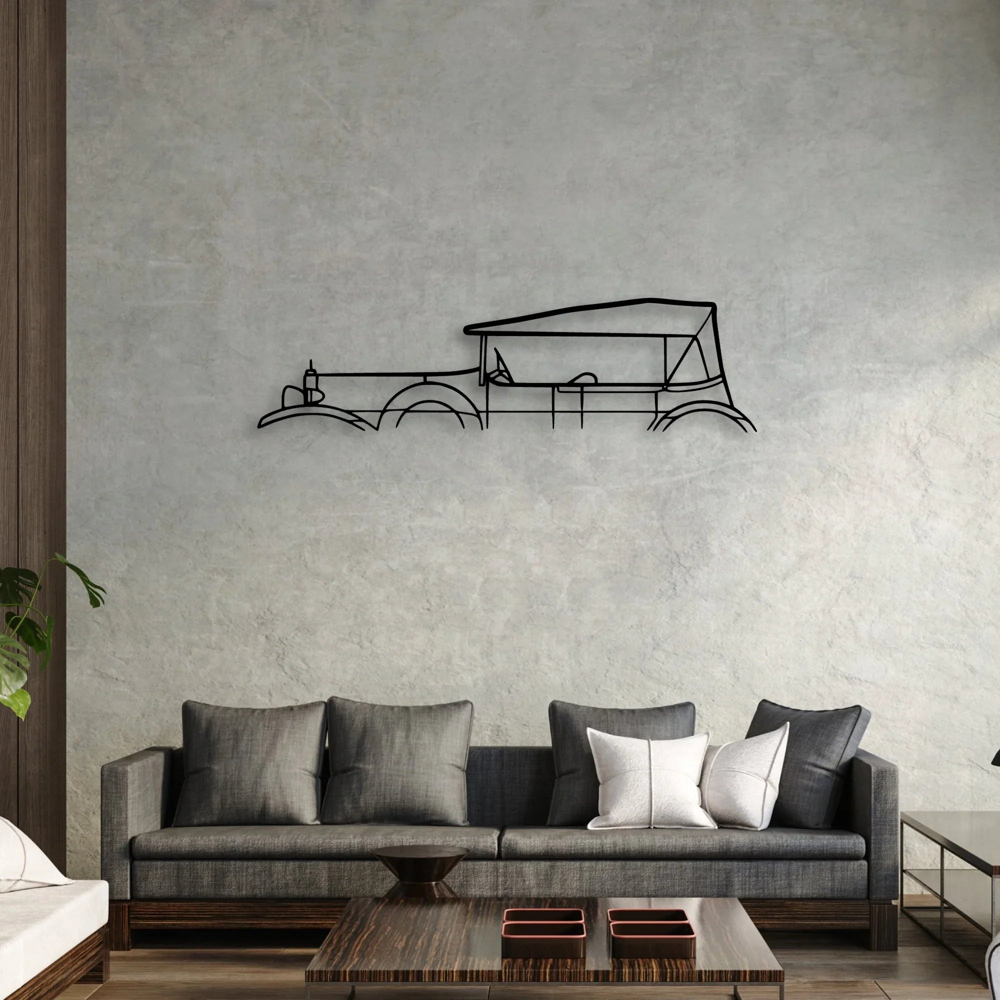 20 40 Tourer 1924 Classic Silhouette Metal Wall Art - Automotive Garage Decor