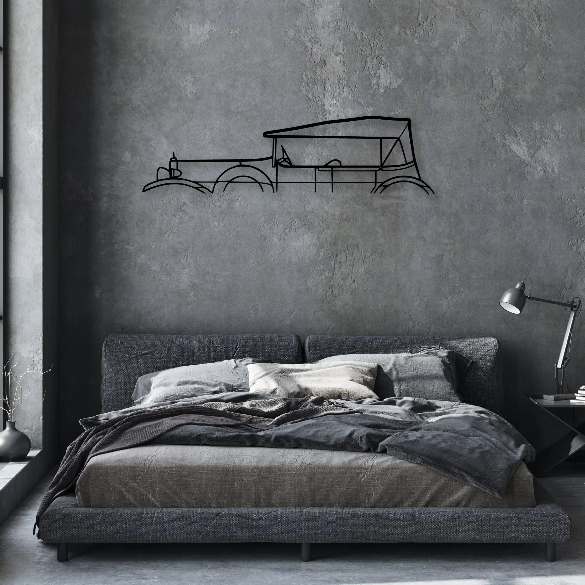 20 40 Tourer 1924 Classic Silhouette Metal Wall Art - Automotive Garage Decor