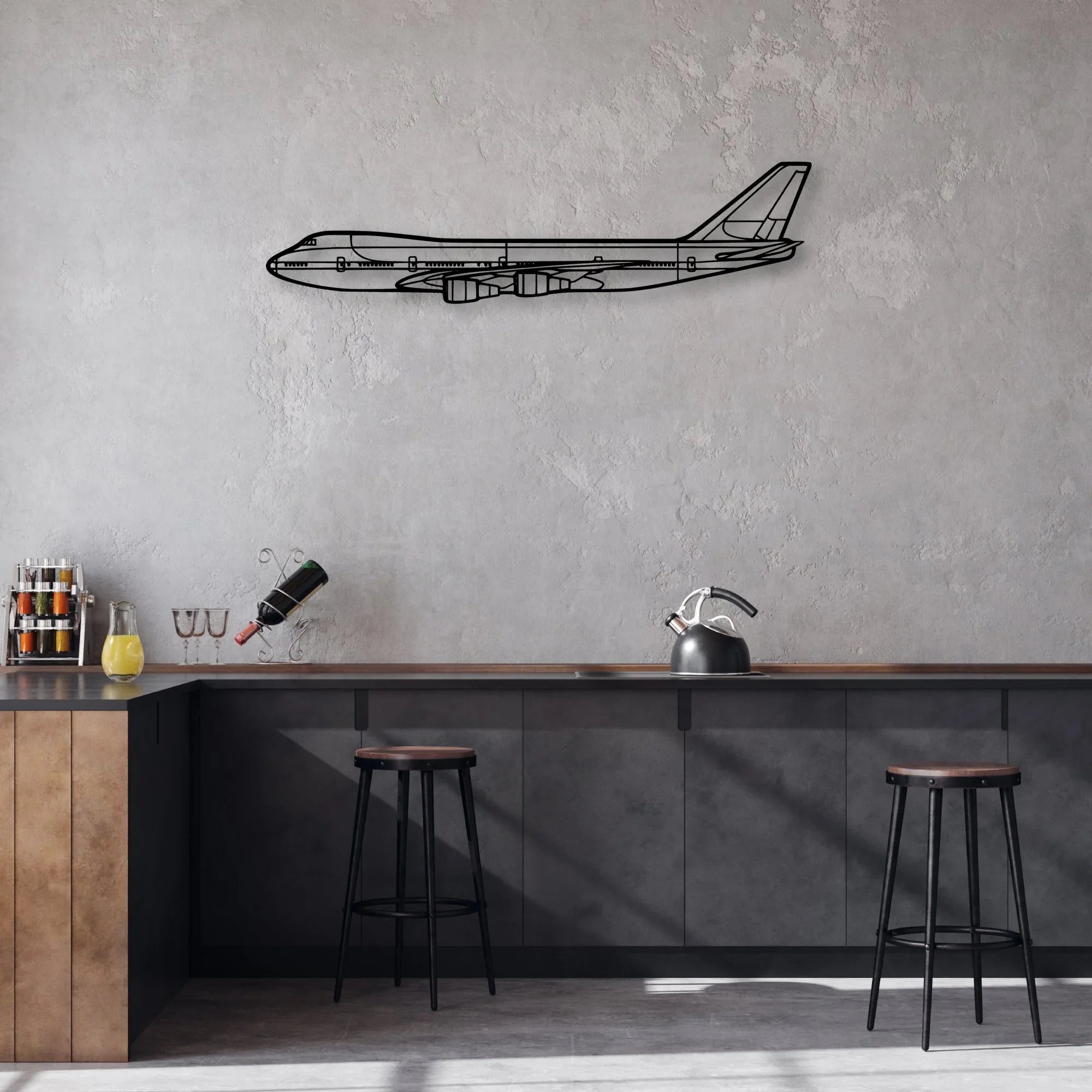 210L Centurion Classic Aircraft Silhouette Metal Wall Art - Aviation Hangar Decor