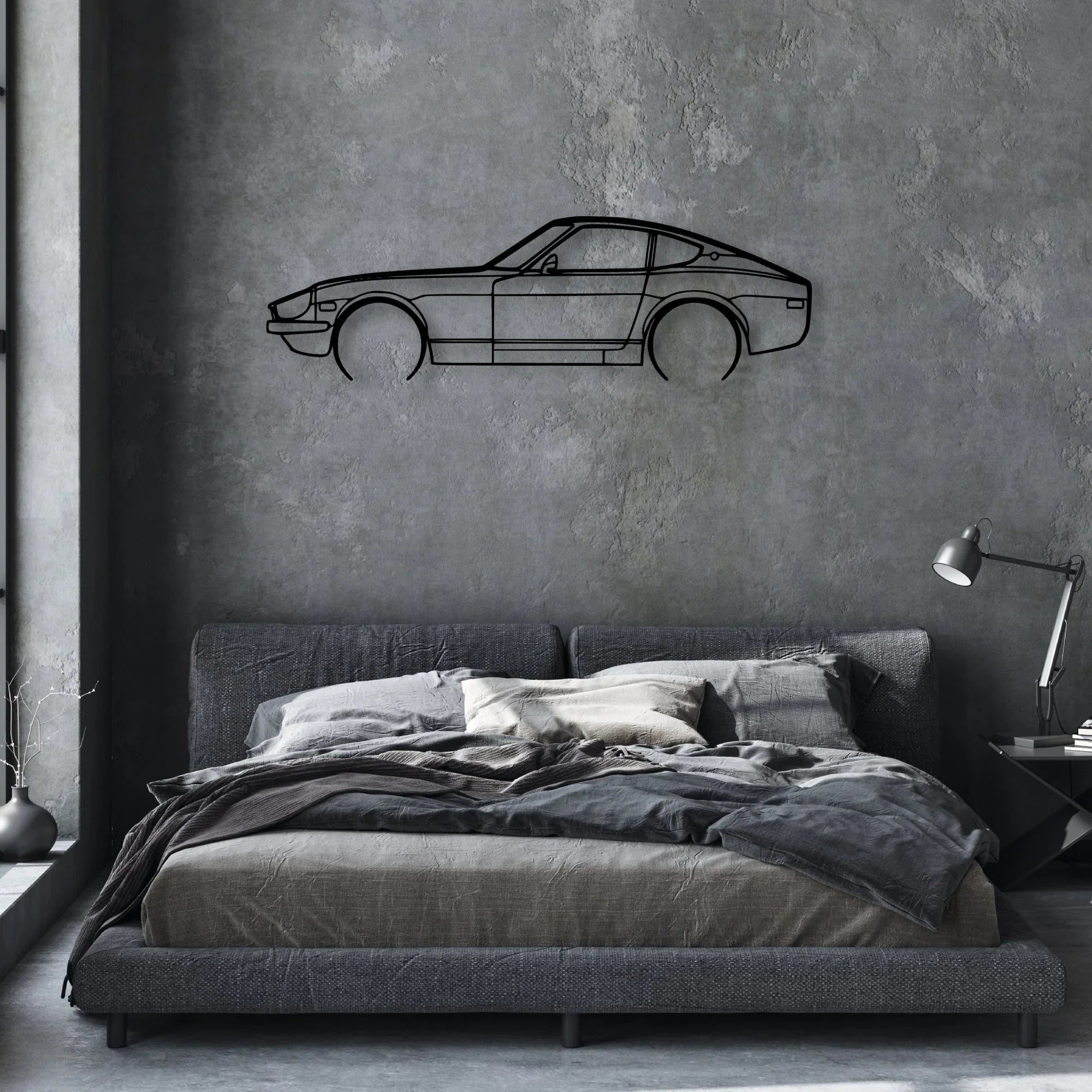 280Z Coupe Classic Silhouette Metal Wall Art - Automotive Garage Decor