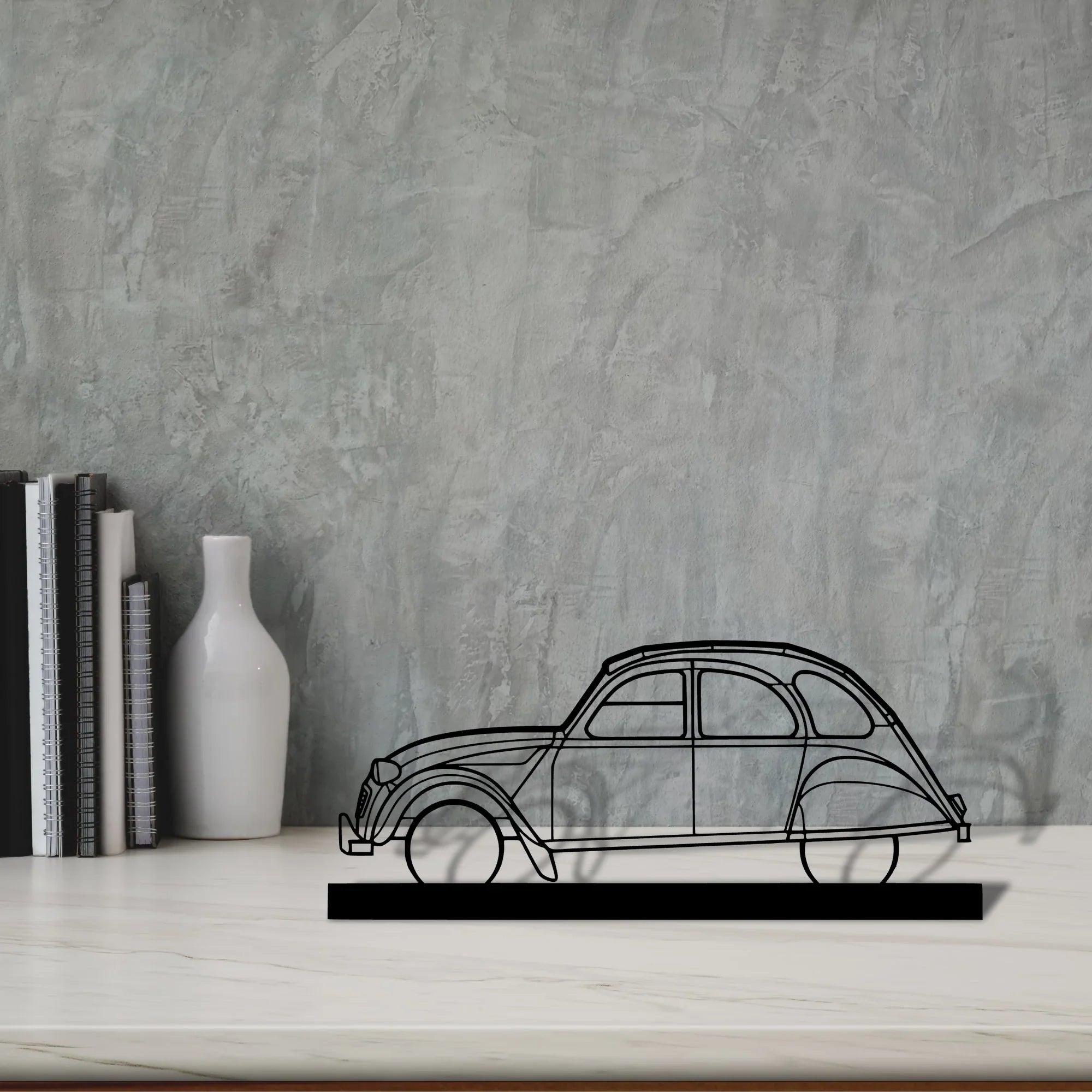 2cv Silhouette Metal Art Stand - Turbo Silhouette