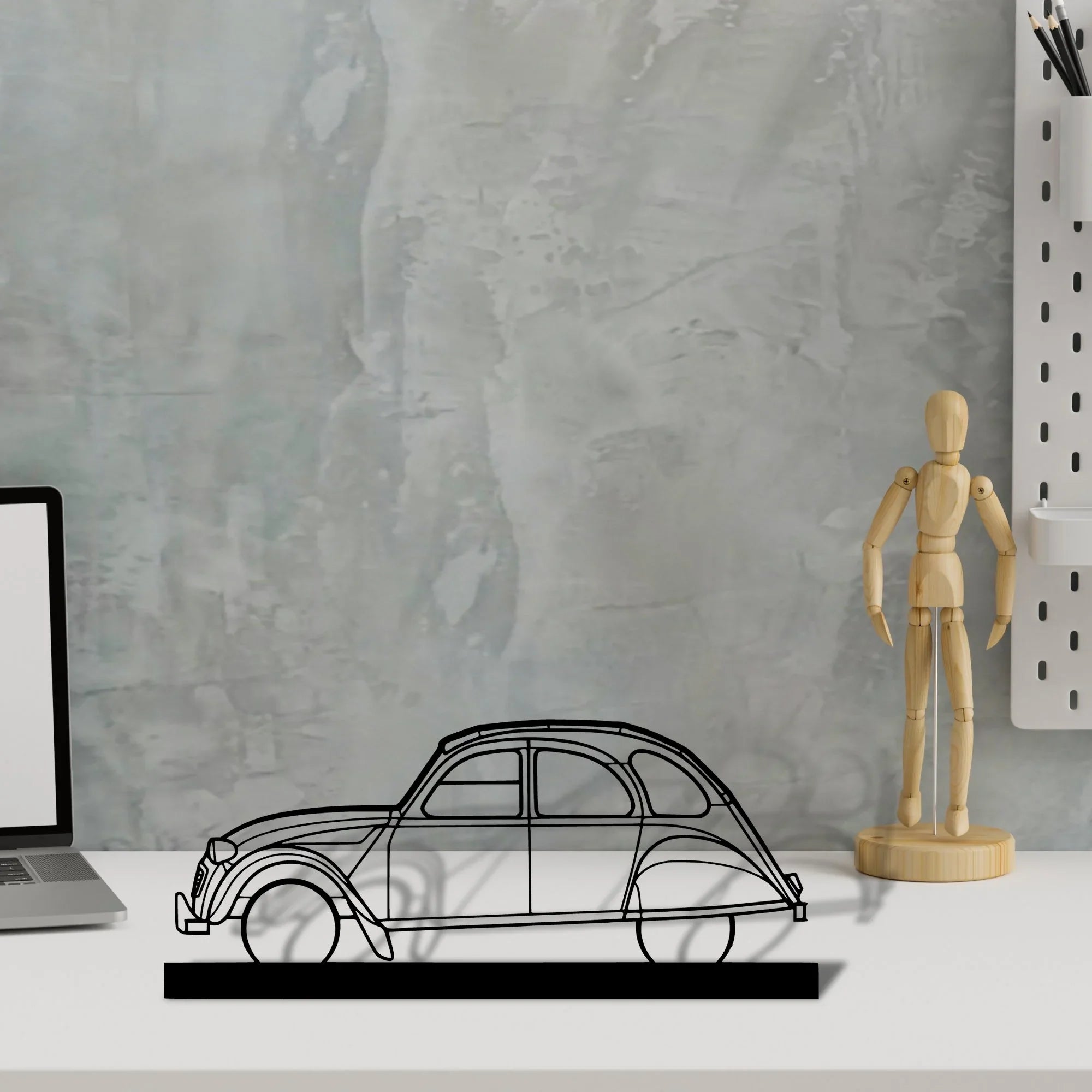 2cv Silhouette Metal Art Stand - Turbo Silhouette