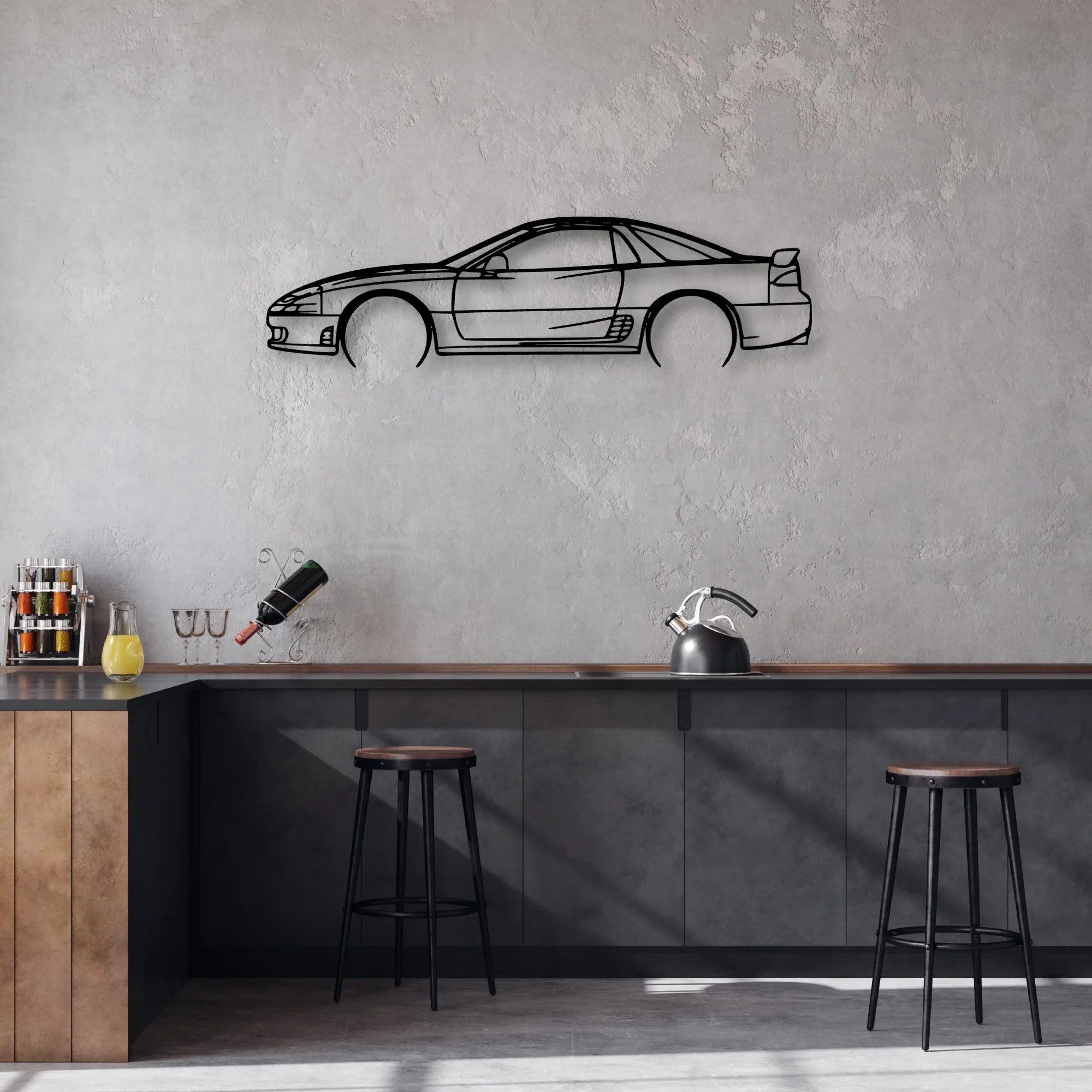 3000GT 1994 Classic Silhouette Metal Wall Art - Automotive Garage Decor