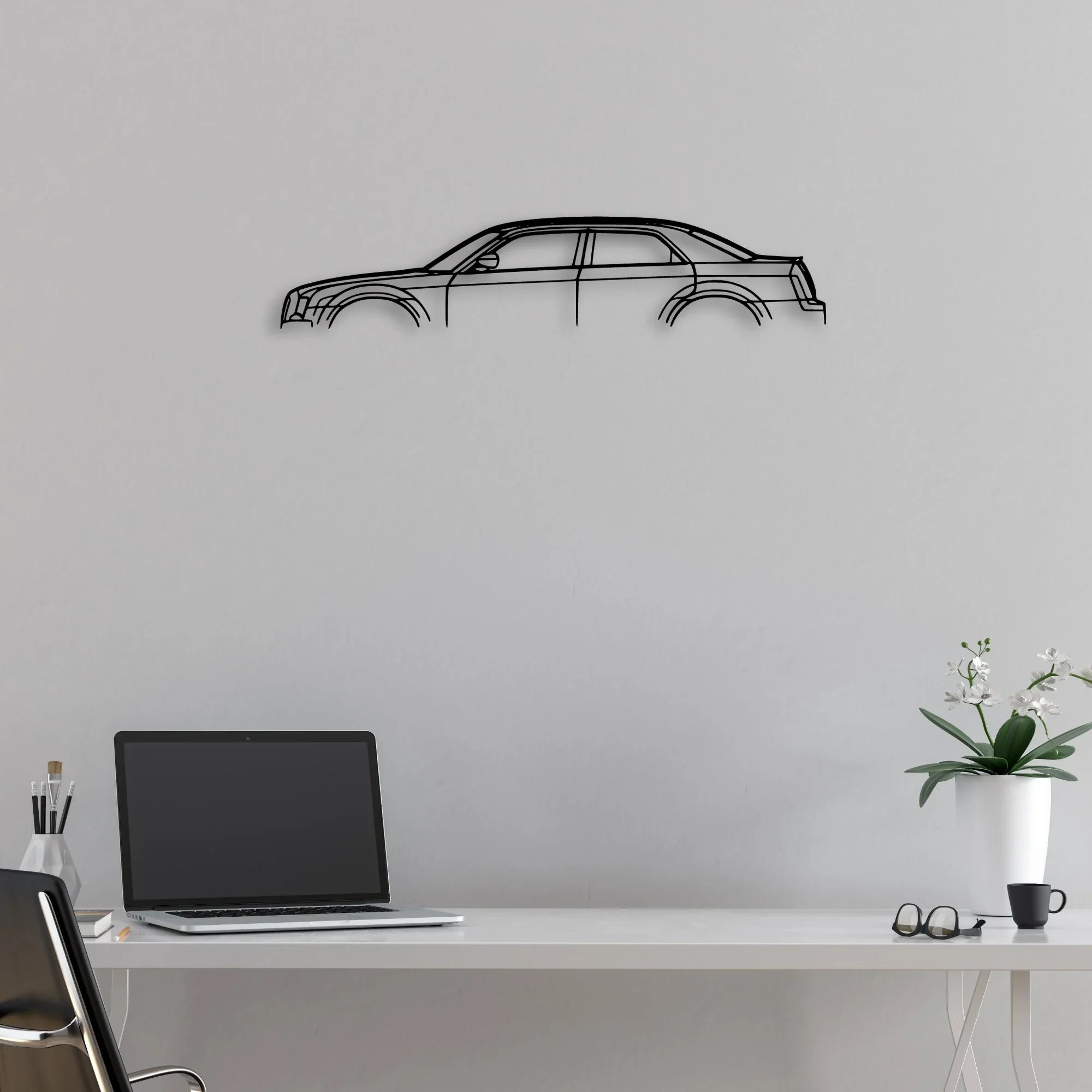 300C 2006 Classic Silhouette Metal Wall Art - Automotive Garage Decor