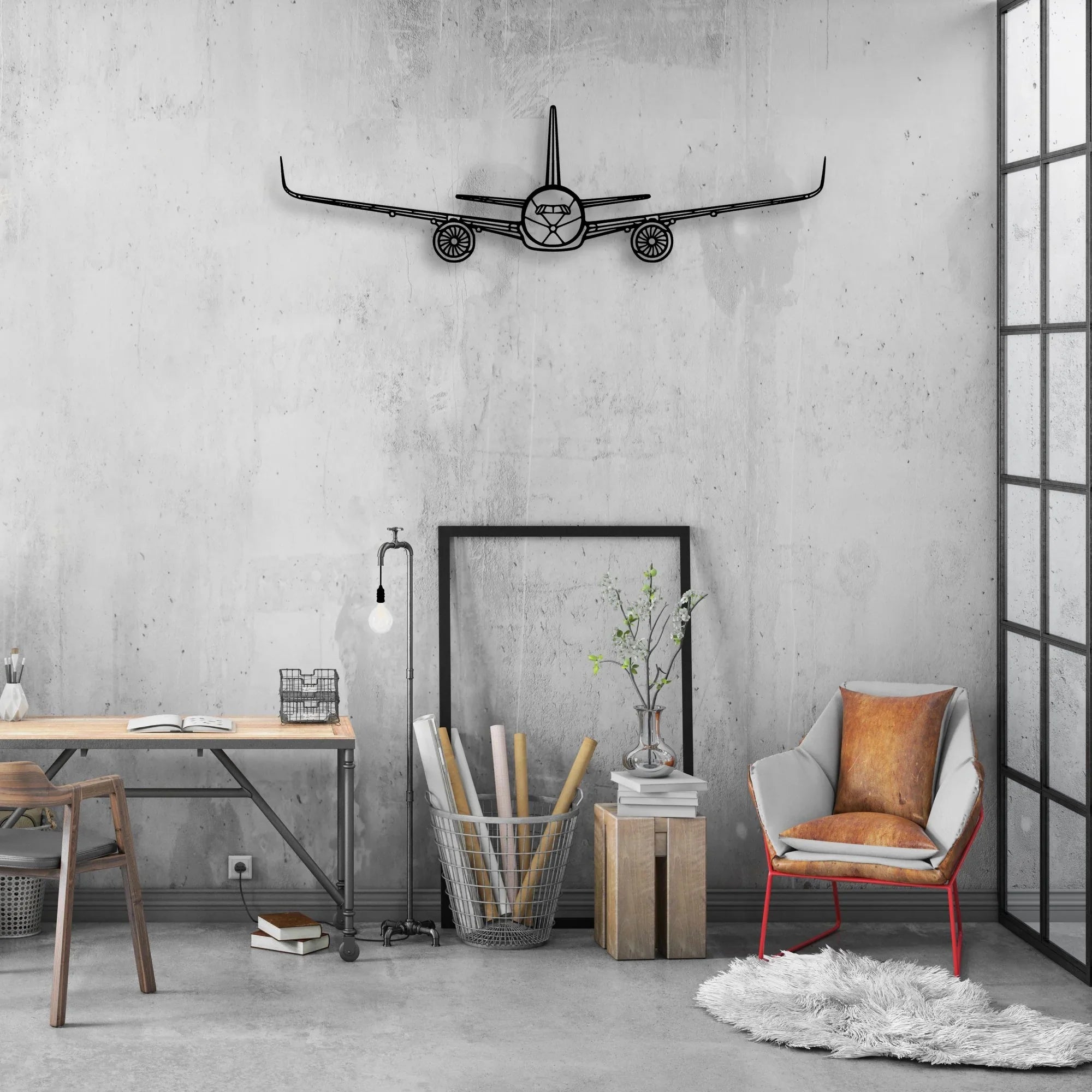 310R 3 Classic Aircraft Silhouette Metal Wall Art - Aviation Hangar Decor