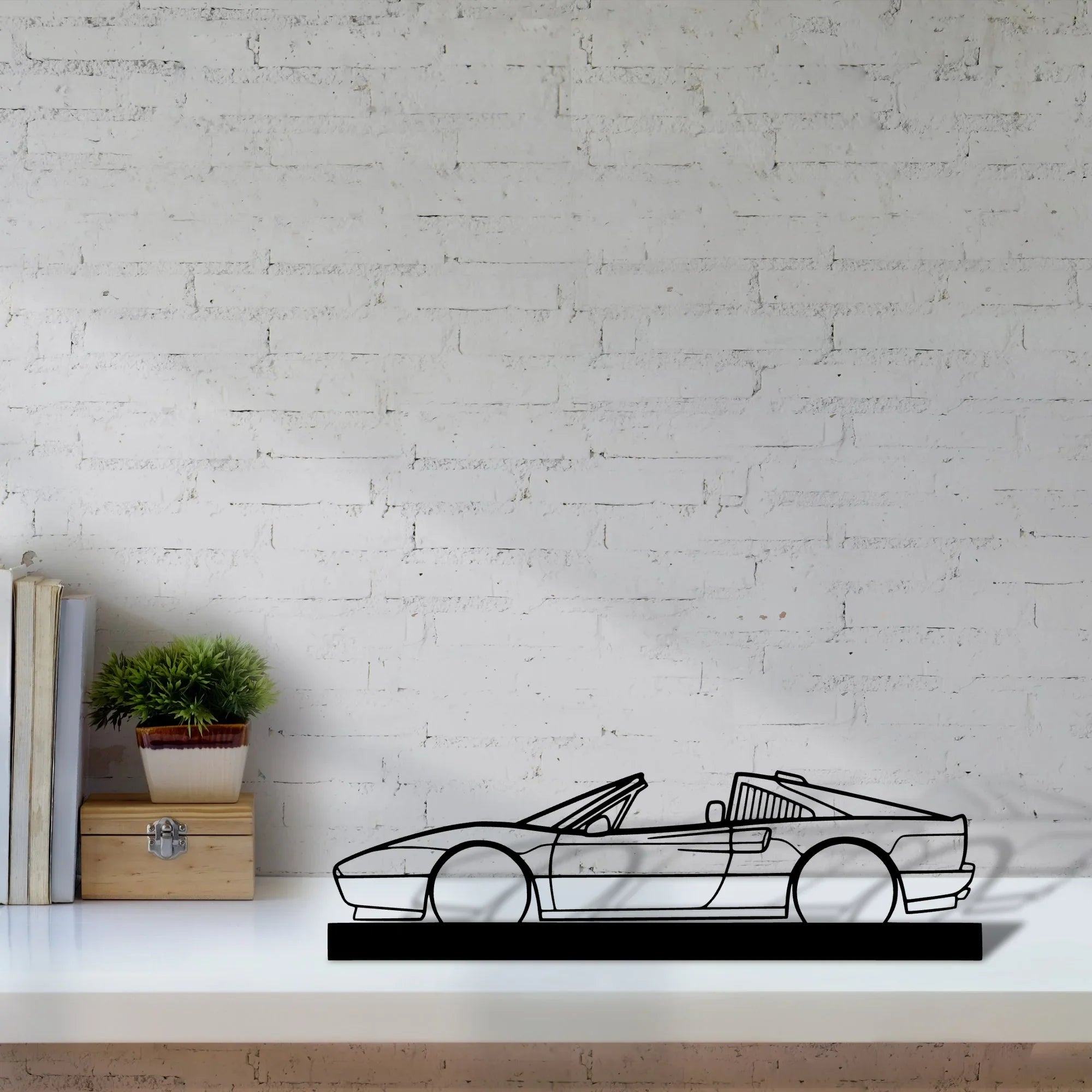 328-gts Silhouette Metal Art Stand - Turbo Silhouette