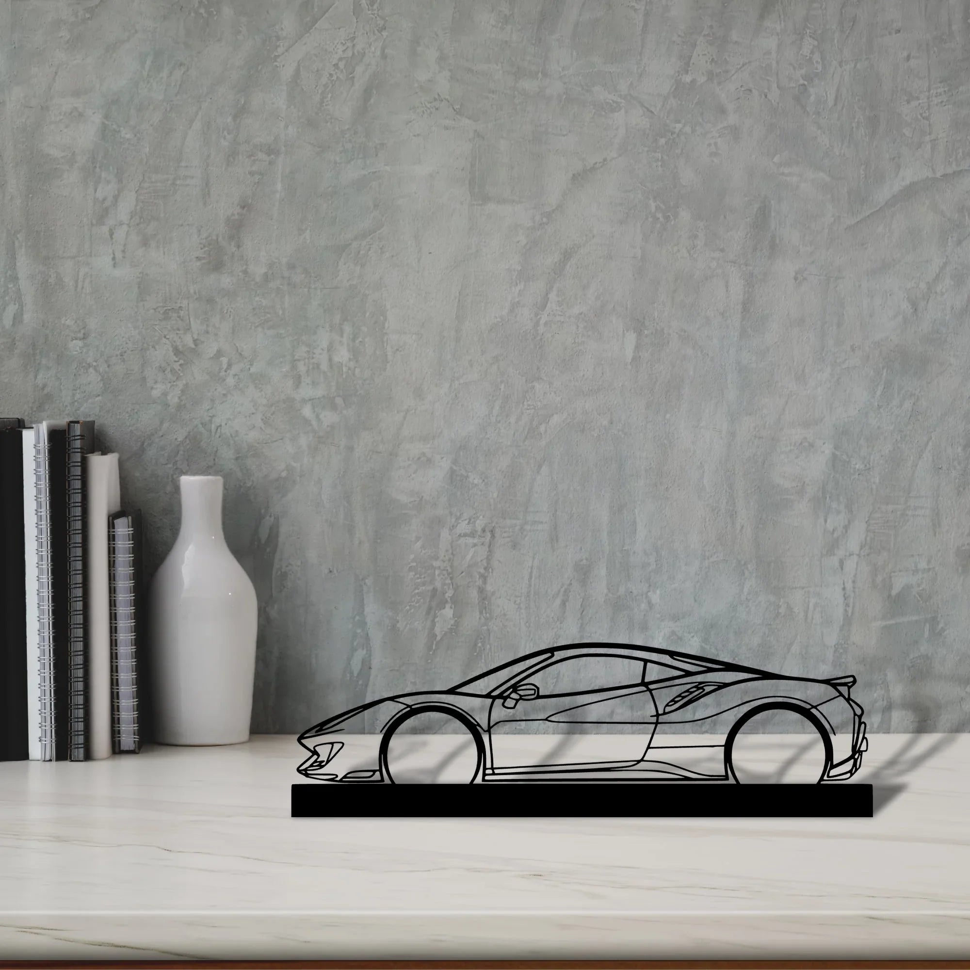 488-pista Silhouette Metal Art Stand - Turbo Silhouette