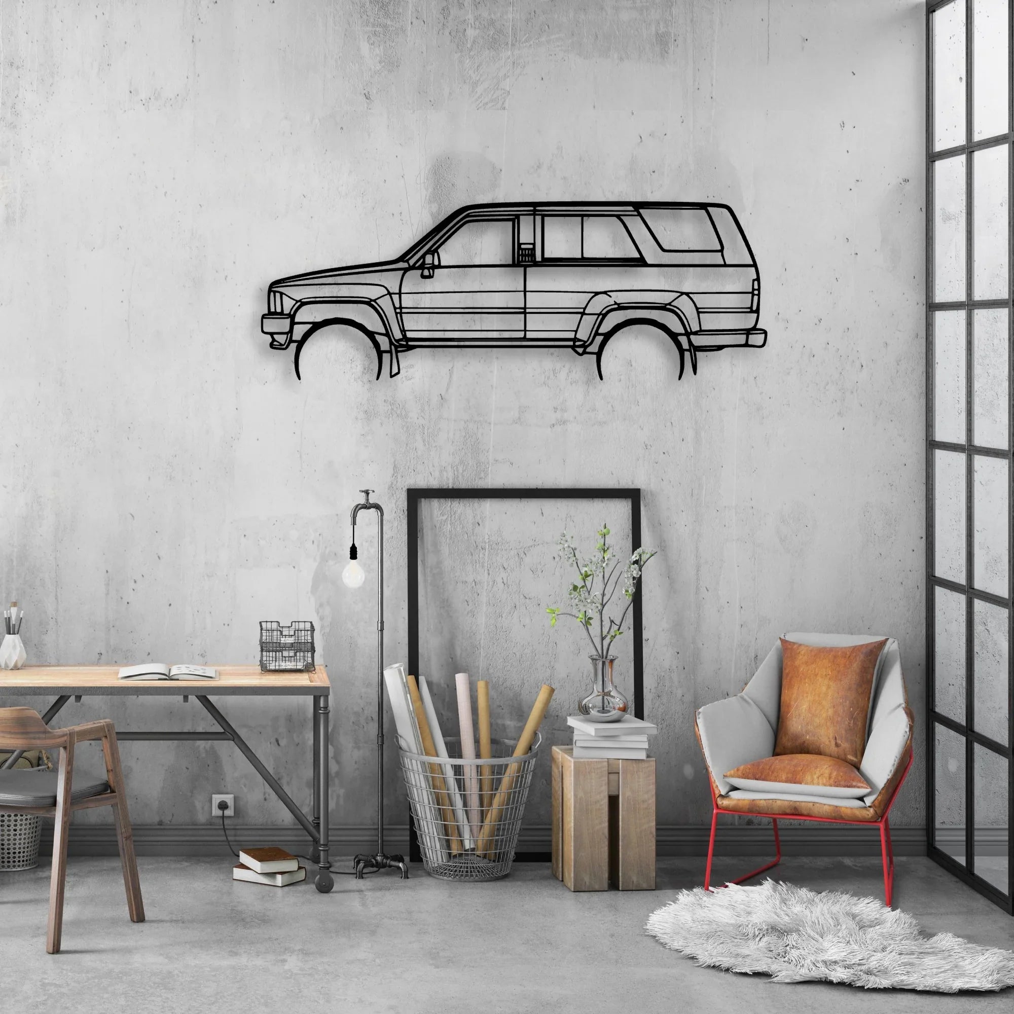 4Runner 1989 Classic Silhouette Metal Wall Art - Automotive Garage Decor