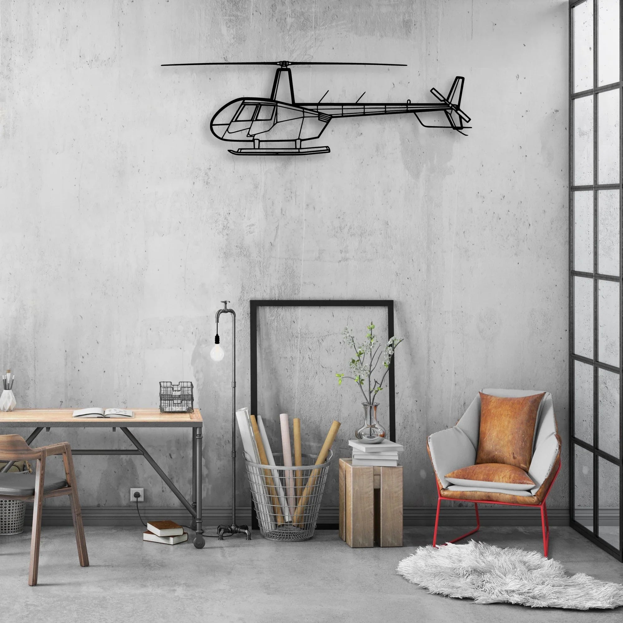 747 200B Classic Aircraft Silhouette Metal Wall Art - Aviation Hangar Decor