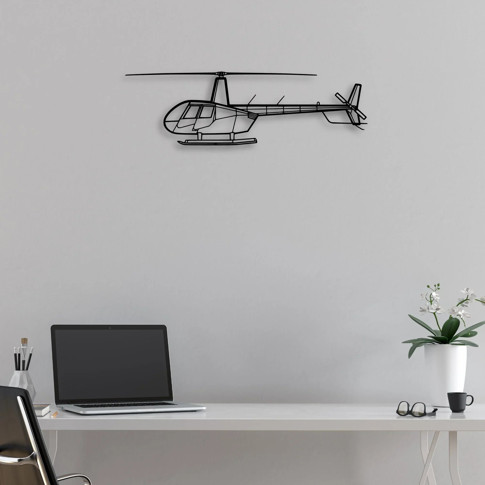 747 200B Classic Aircraft Silhouette Metal Wall Art - Aviation Hangar Decor