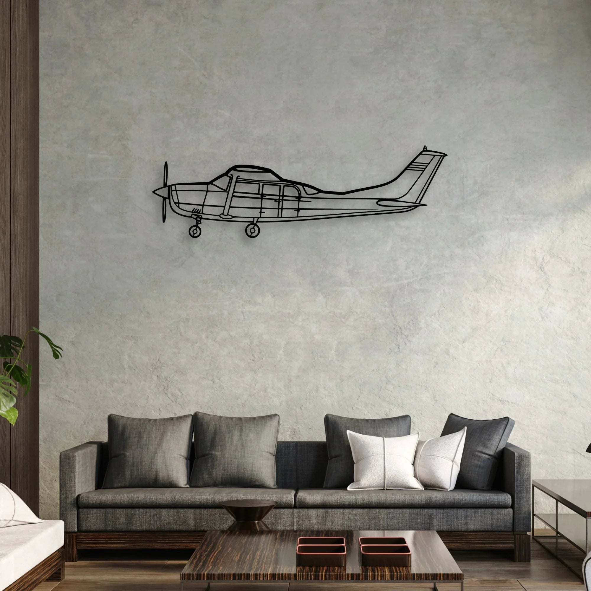747 400F 3 Classic Aircraft Silhouette Metal Wall Art - Aviation Hangar Decor