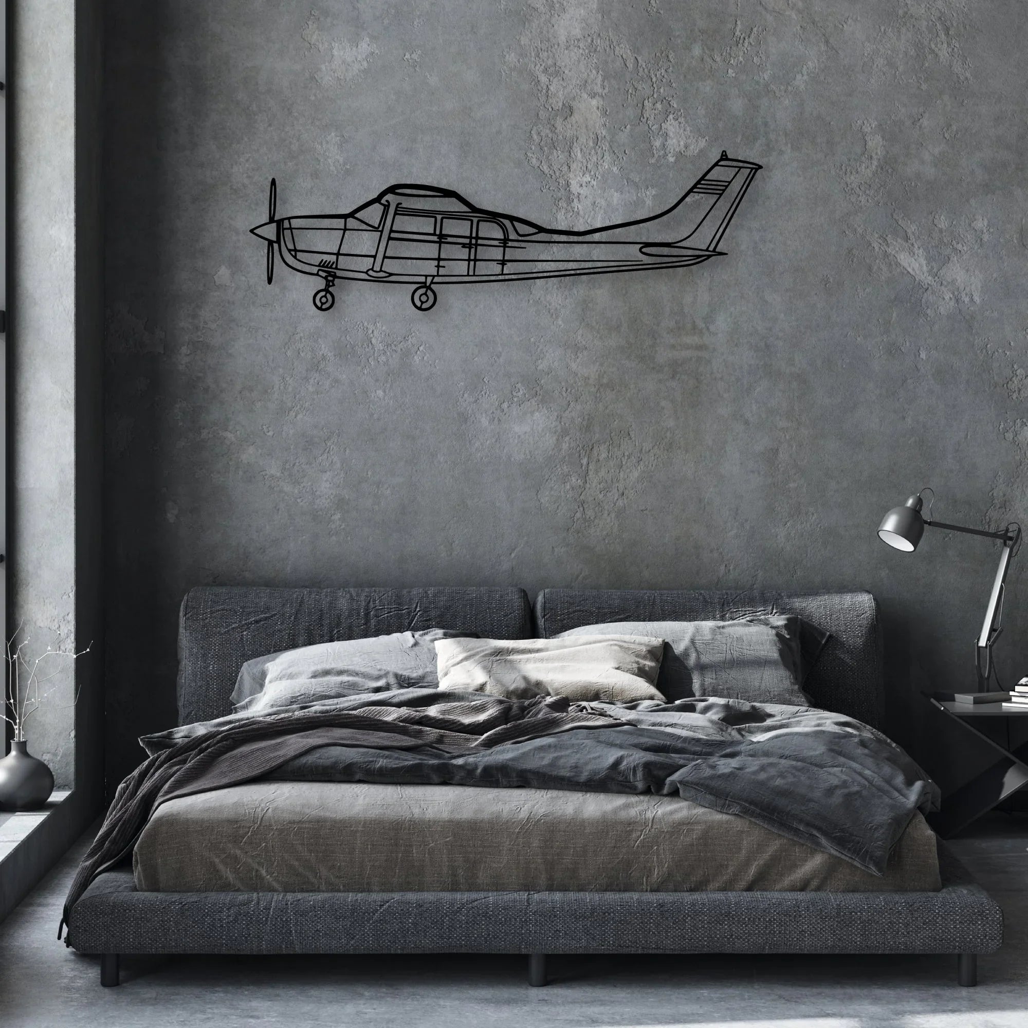 747 400F 3 Classic Aircraft Silhouette Metal Wall Art - Aviation Hangar Decor