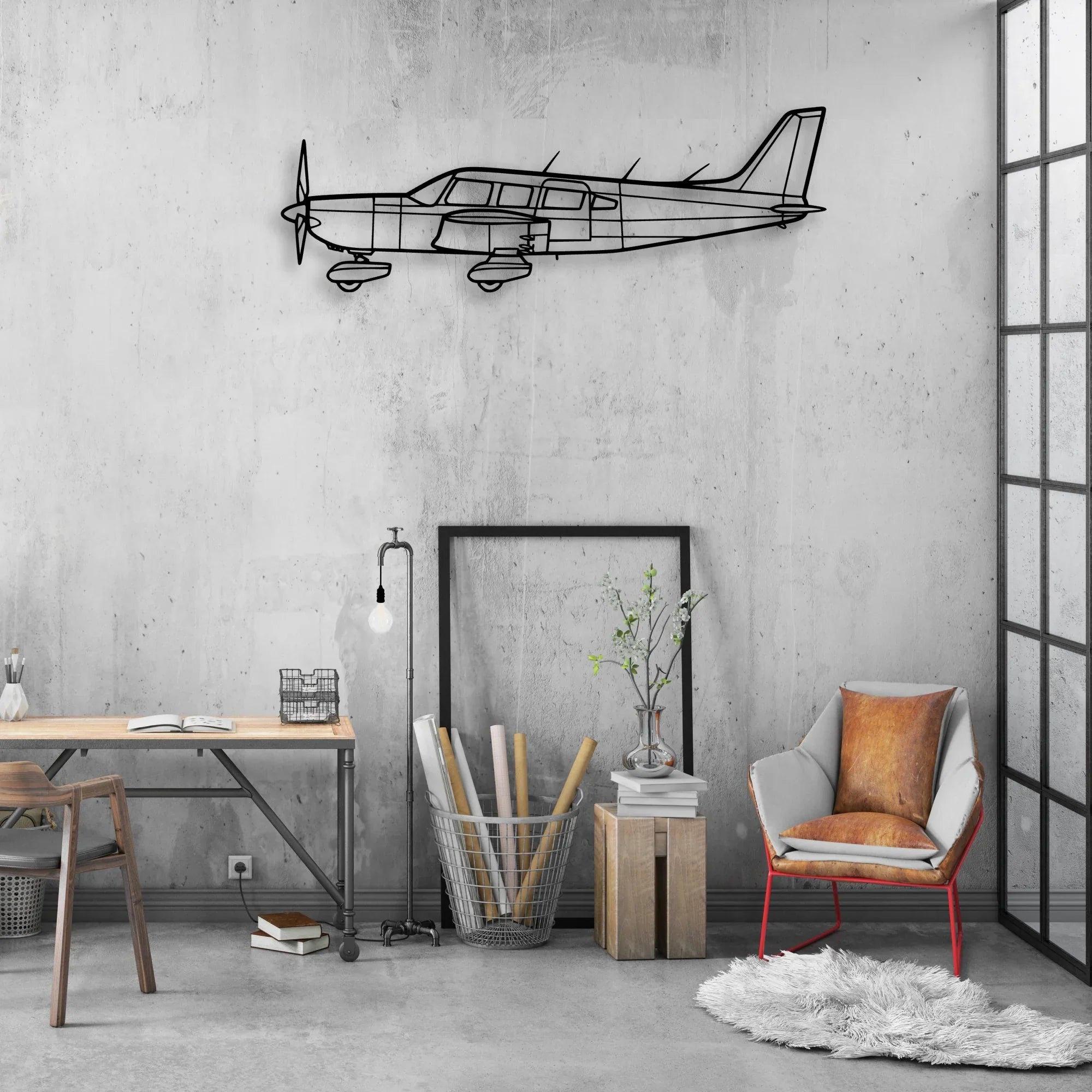 747 400F 4 Classic Aircraft Silhouette Metal Wall Art - Aviation Hangar Decor