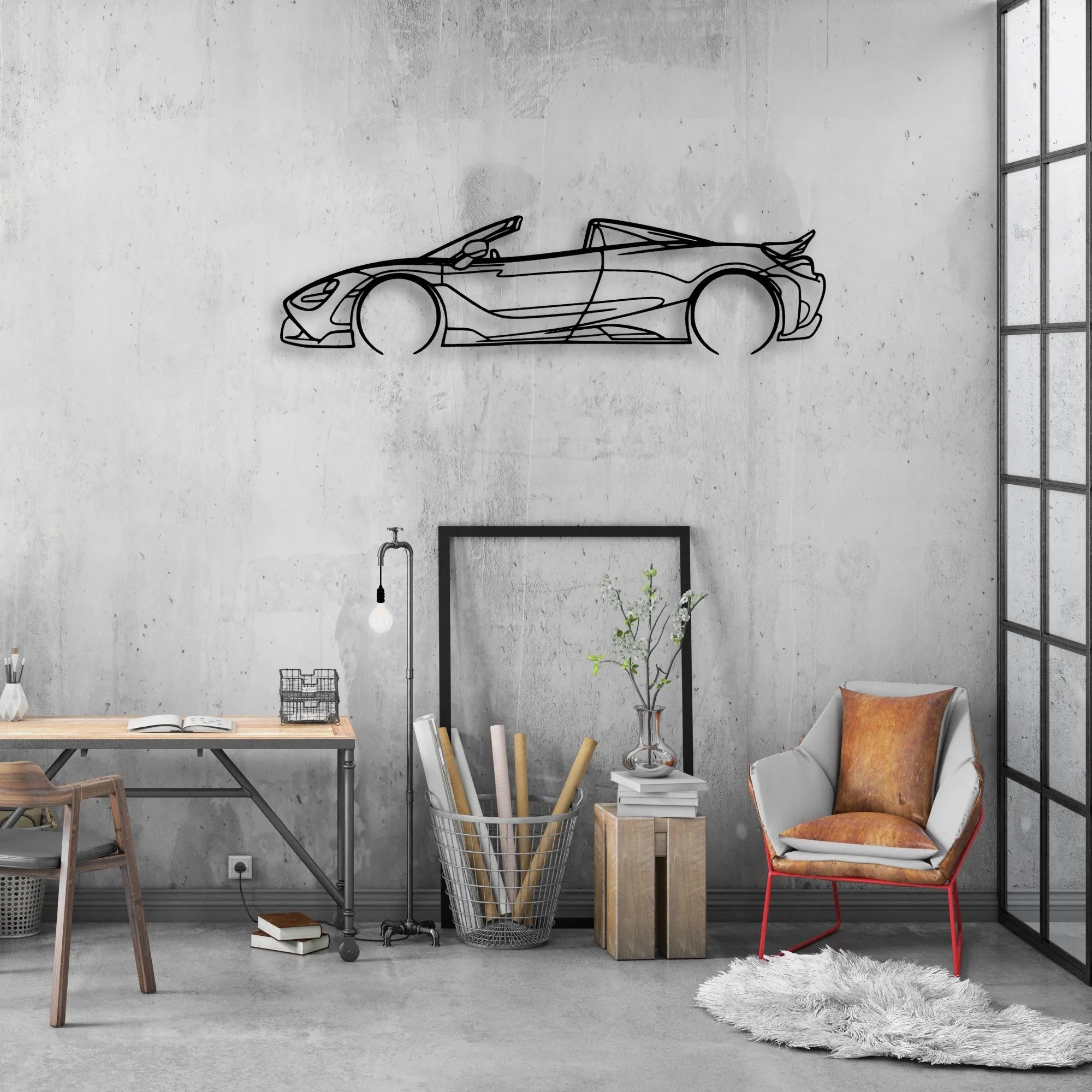 765 LT 2 Classic Silhouette Metal Wall Art - Automotive Garage Decor