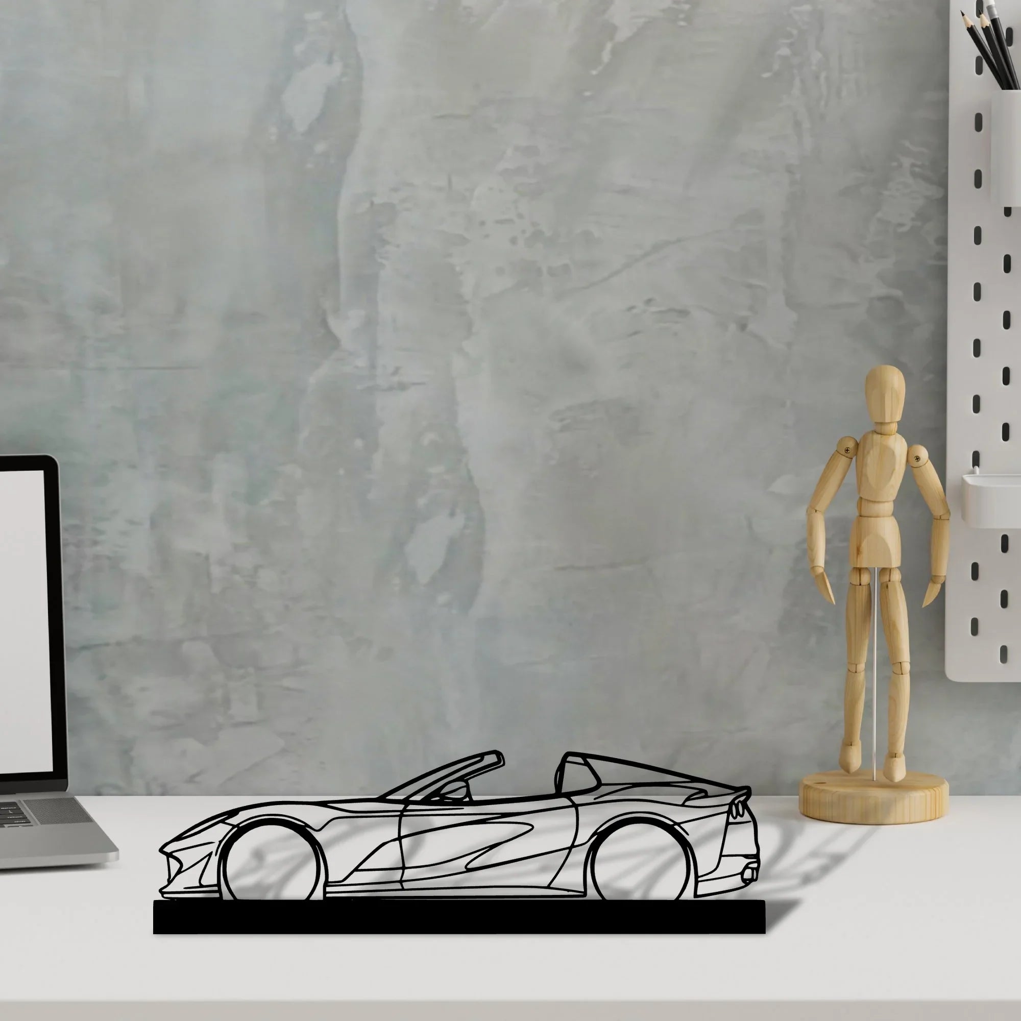 812-gts Silhouette Metal Art Stand - Turbo Silhouette