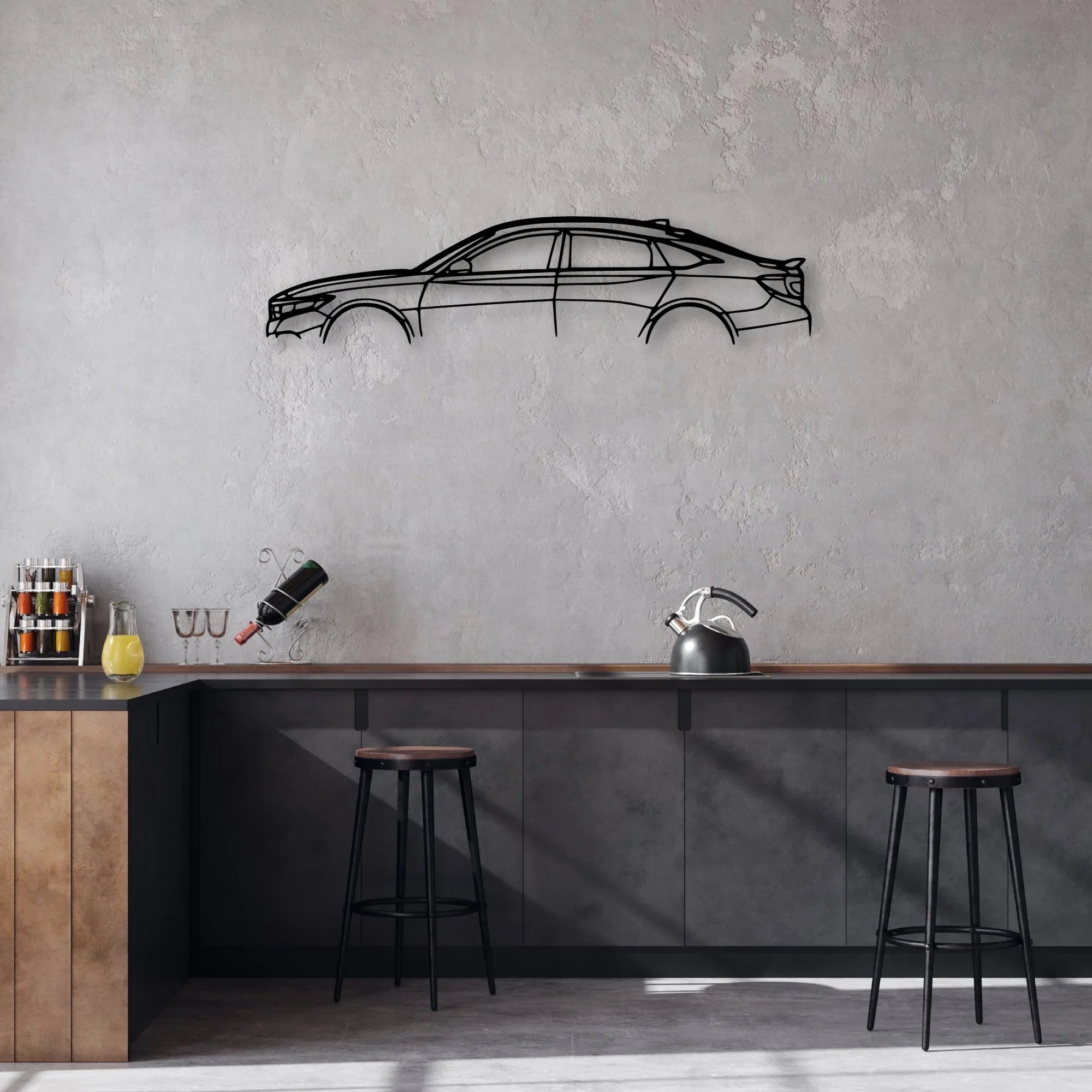 Accord Sport 2020 Classic Silhouette Metal Wall Art - Automotive Garage Decor