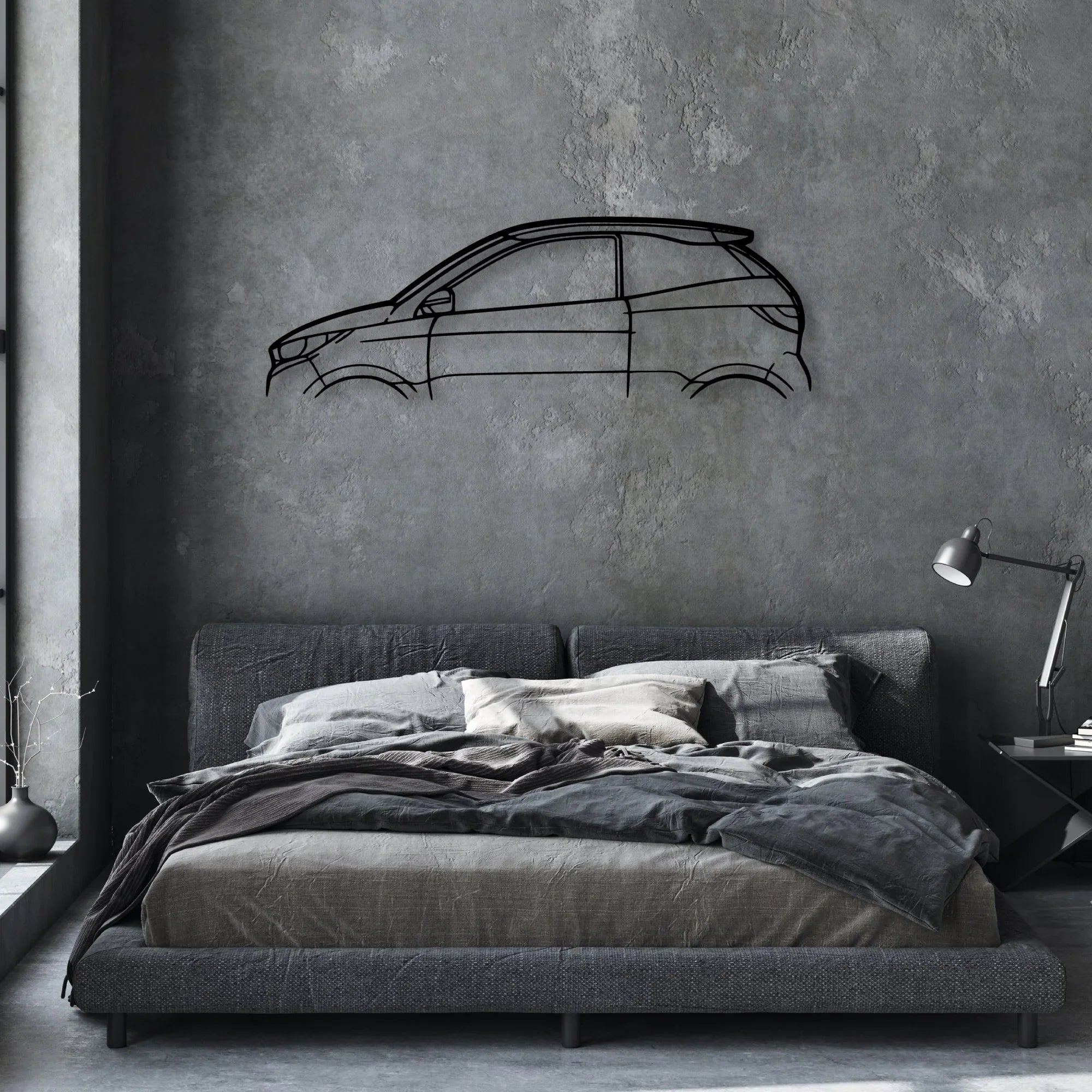 Aixam Coupe GTI Classic Silhouette Metal Wall Art - Automotive Garage Decor