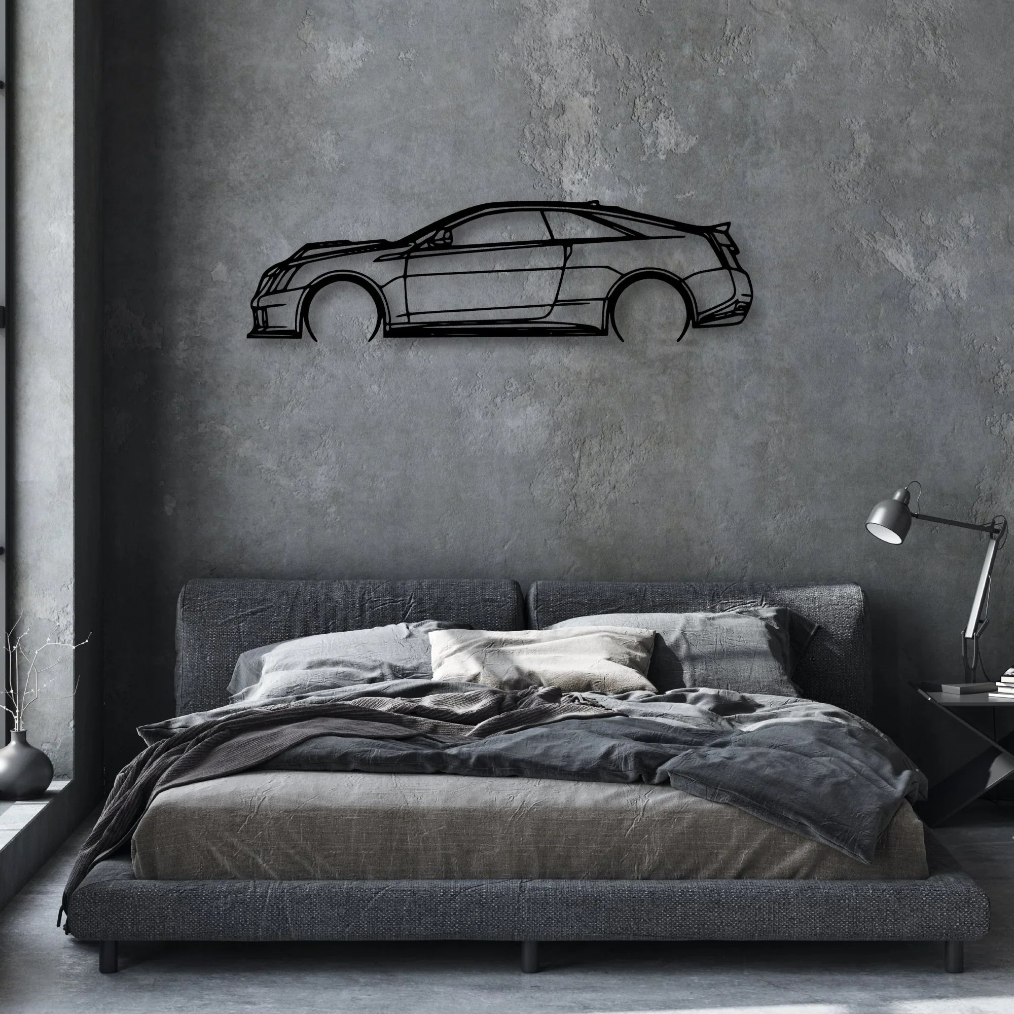 C-V Coupe 2011 Classic Silhouette Metal Wall Art - Automotive Garage Decor