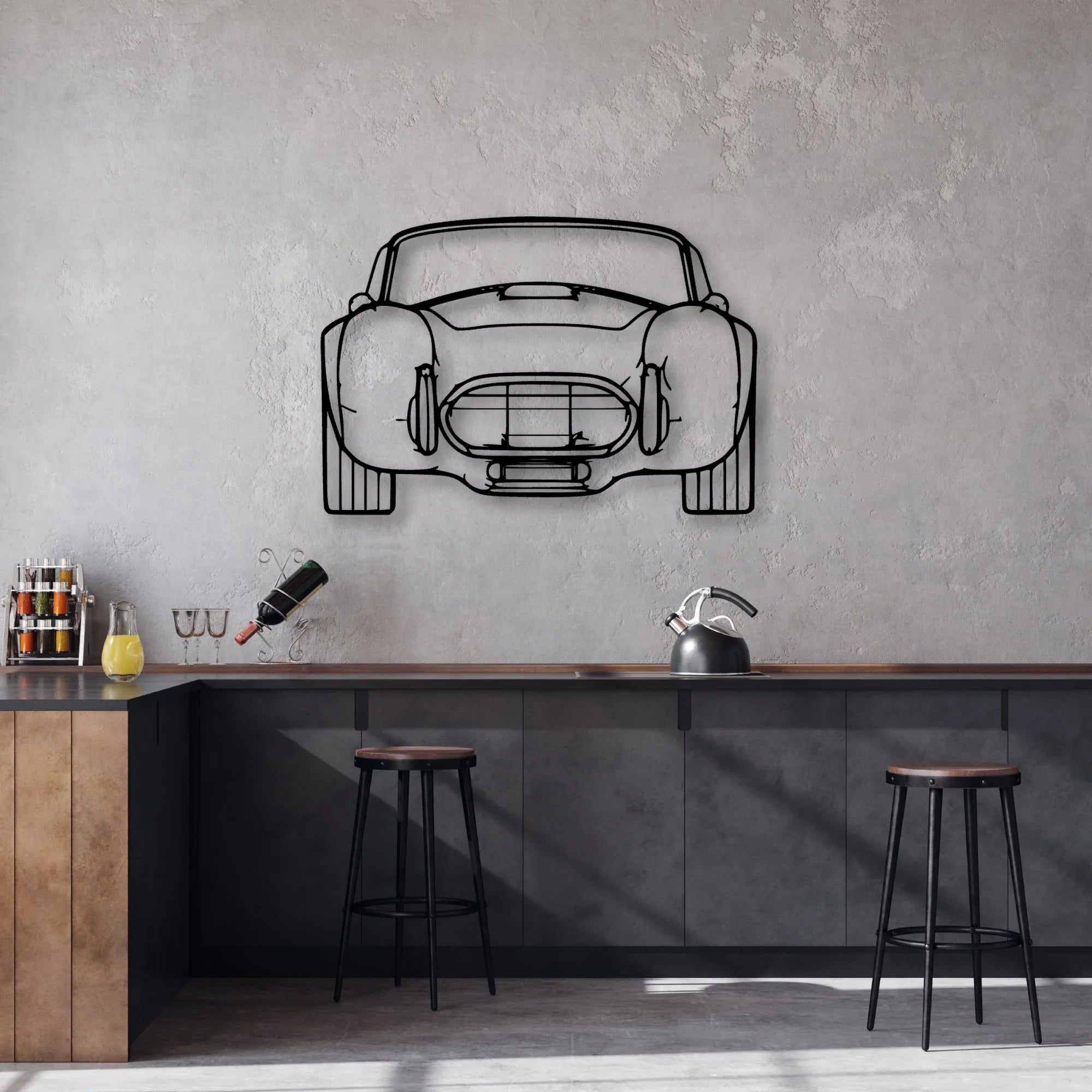 Cobra 1985 2 Classic Silhouette Metal Wall Art - Automotive Garage Decor