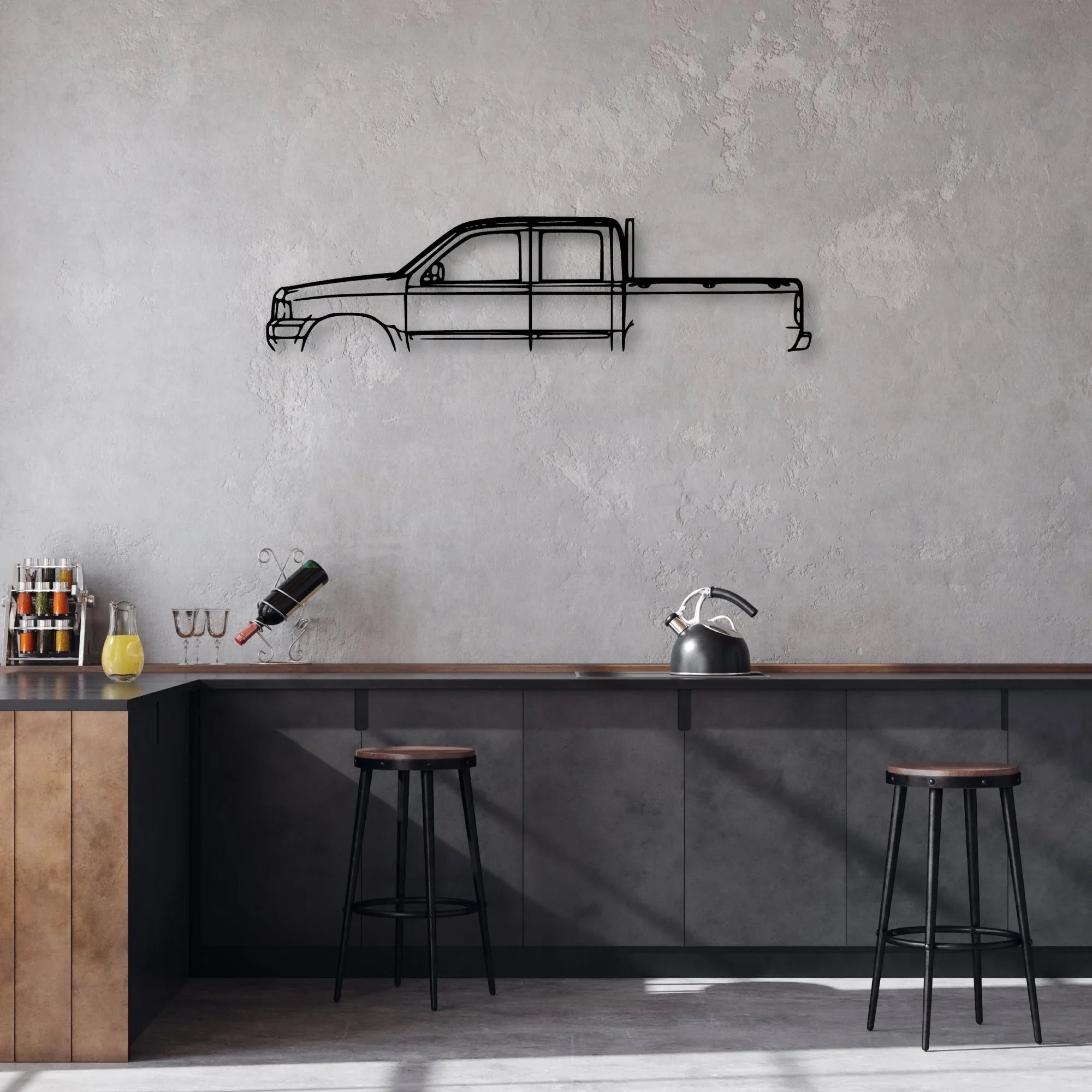 Courier 2003 Classic Silhouette Metal Wall Art - Automotive Garage Decor