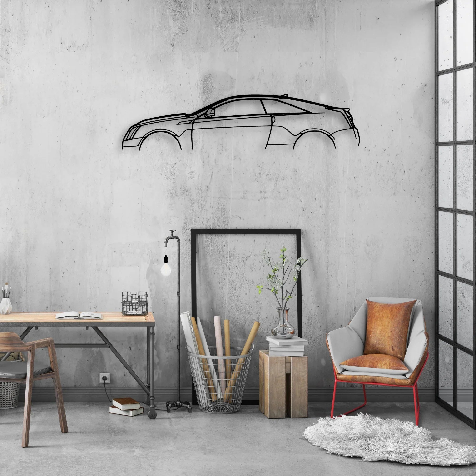Ctsv Classic Silhouette Metal Wall Art - Automotive Garage Decor
