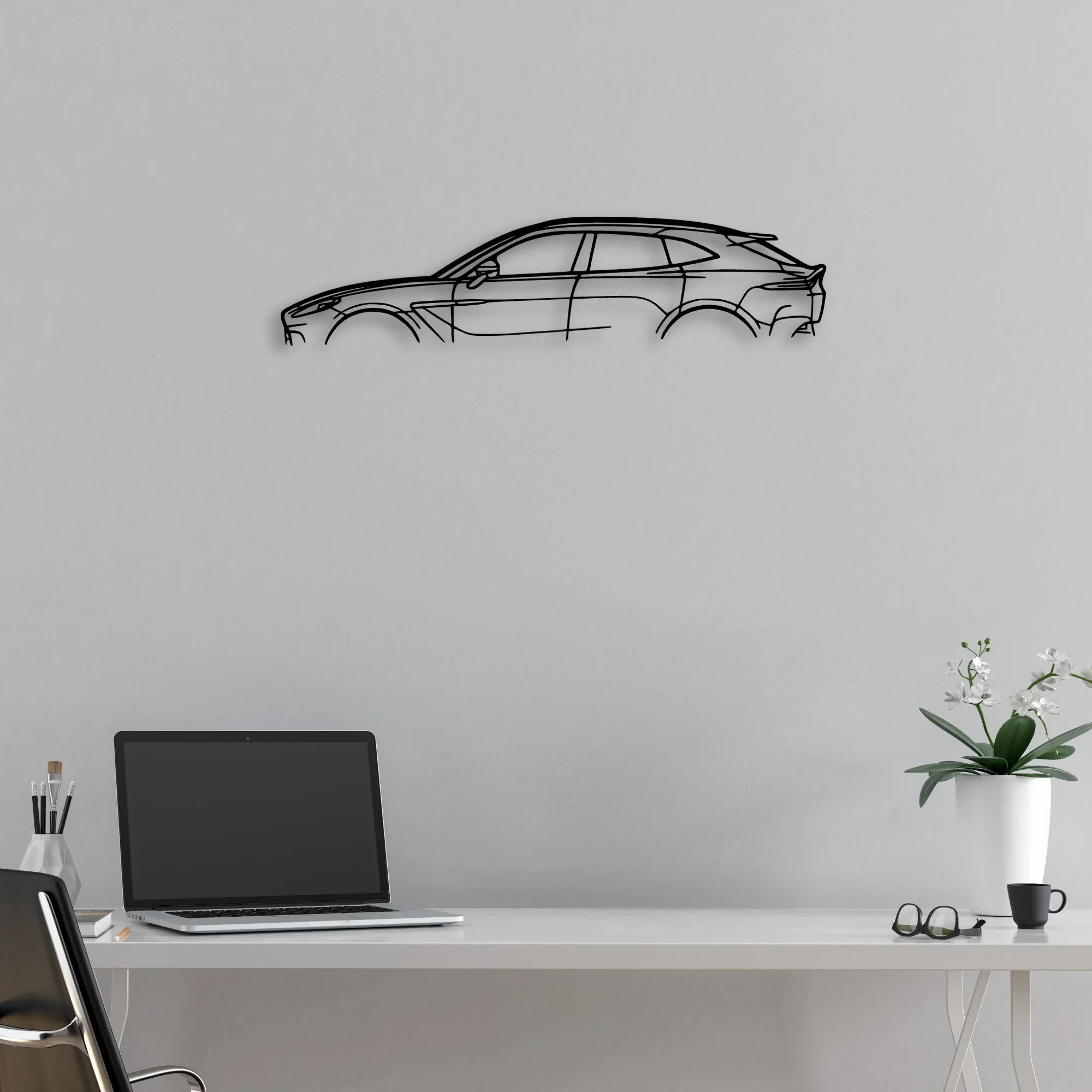 DBX 2021 Classic Silhouette Metal Wall Art - Automotive Garage Decor