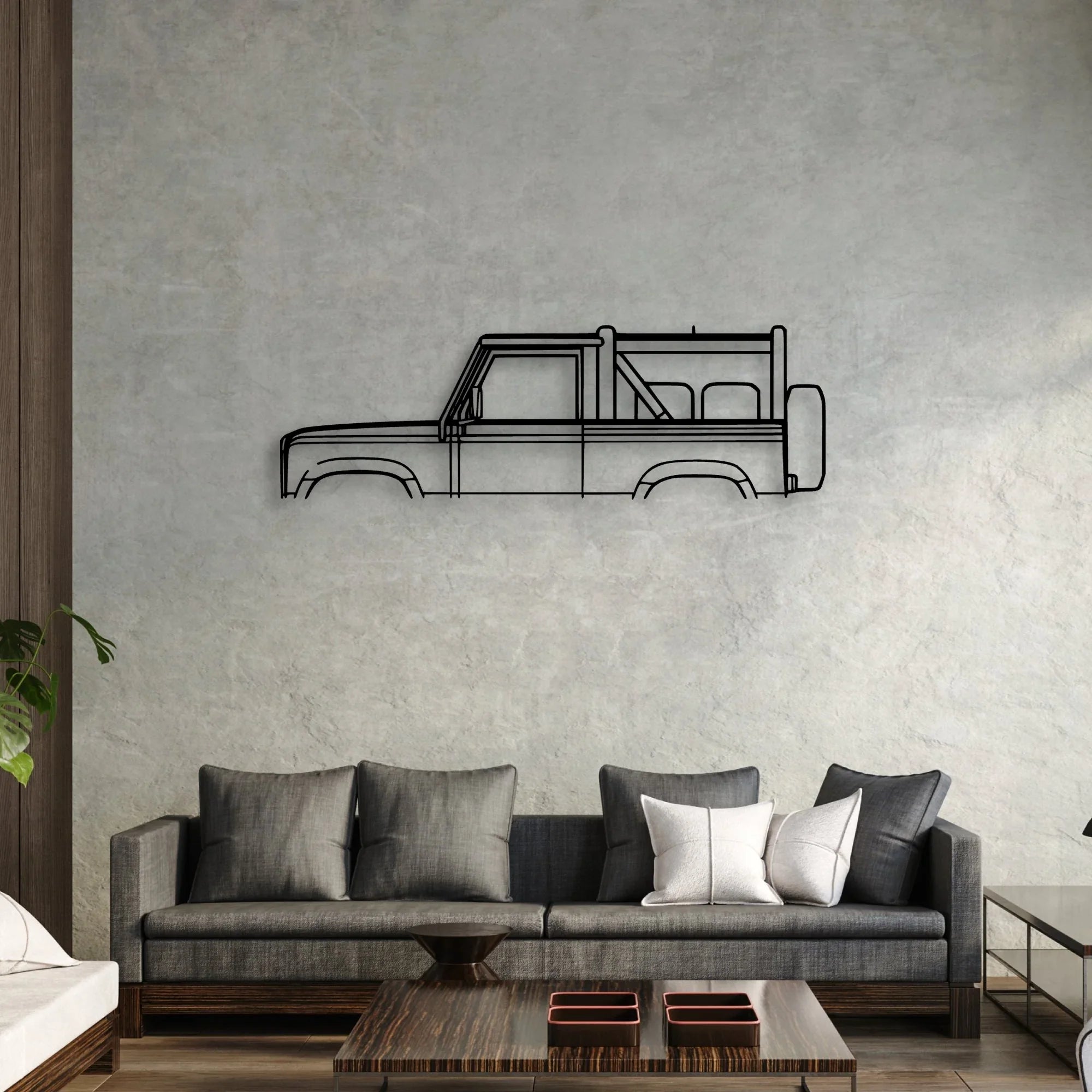 Defender 90 1994 Classic Silhouette Metal Wall Art - Automotive Garage Decor