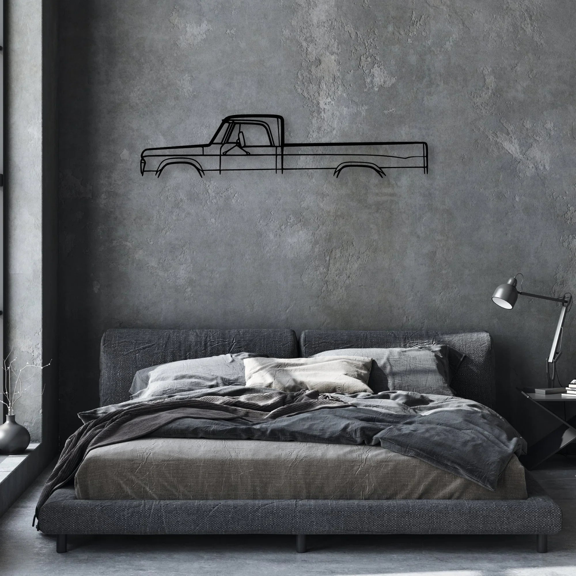 Fargo 1969 Classic Silhouette Metal Wall Art - Automotive Garage Decor