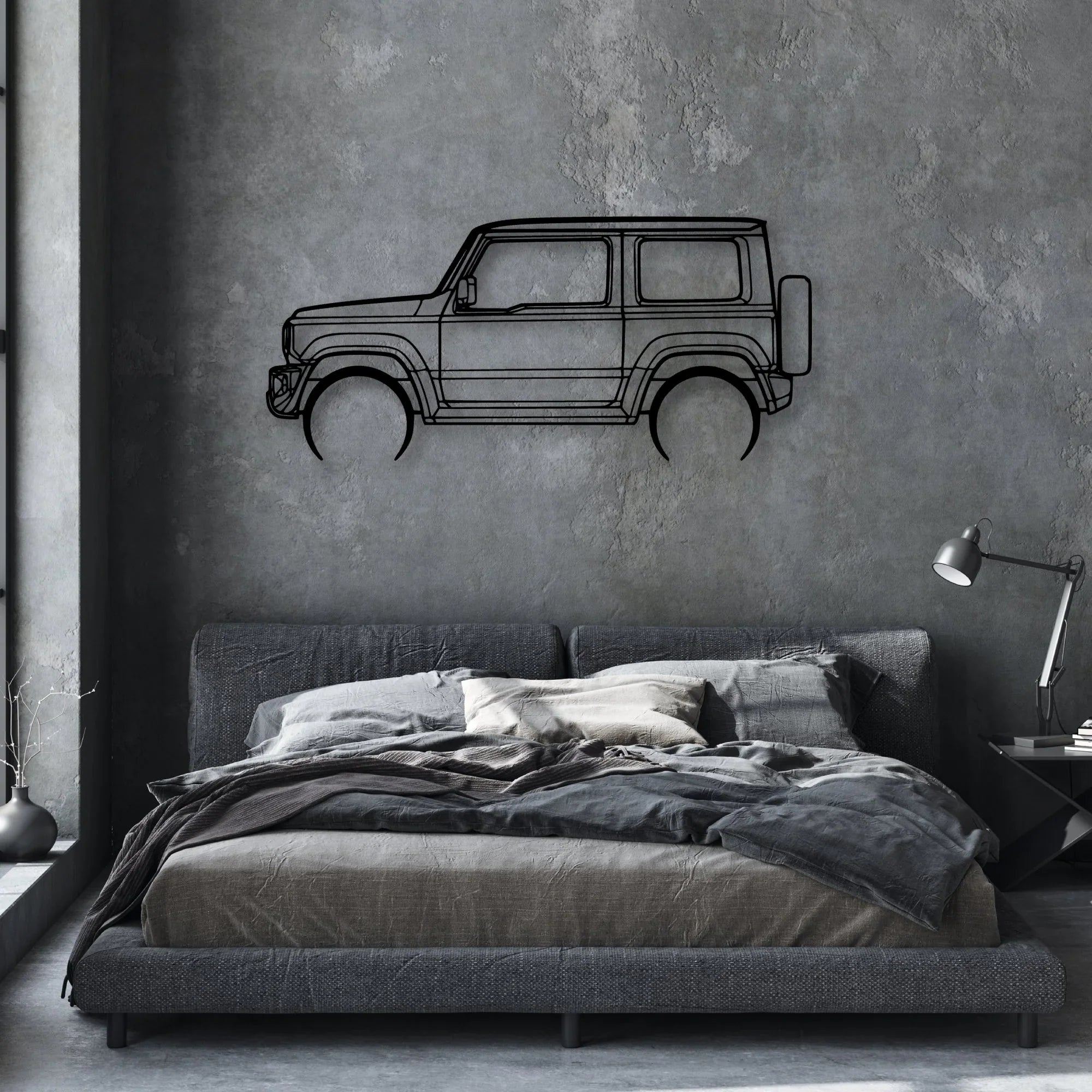 Jimny 2020 Classic Silhouette Metal Wall Art - Automotive Garage Decor