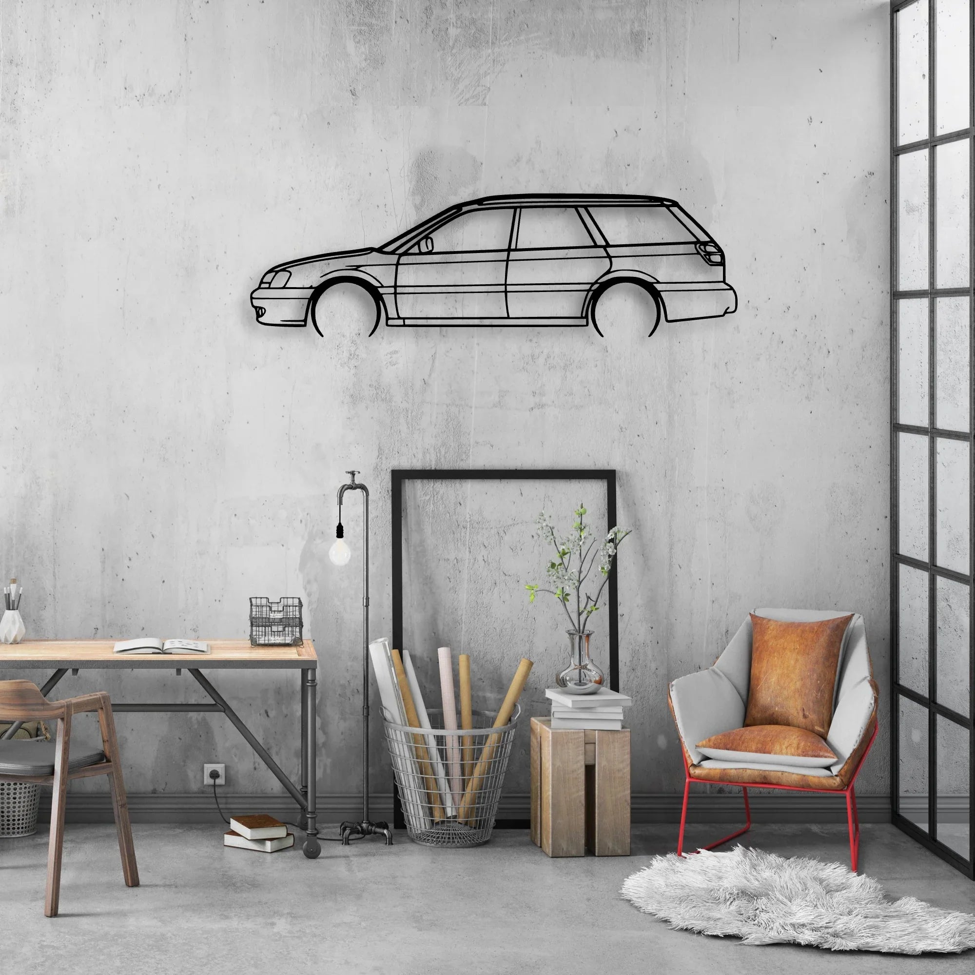 Legacy 2000 Classic Silhouette Metal Wall Art - Automotive Garage Decor