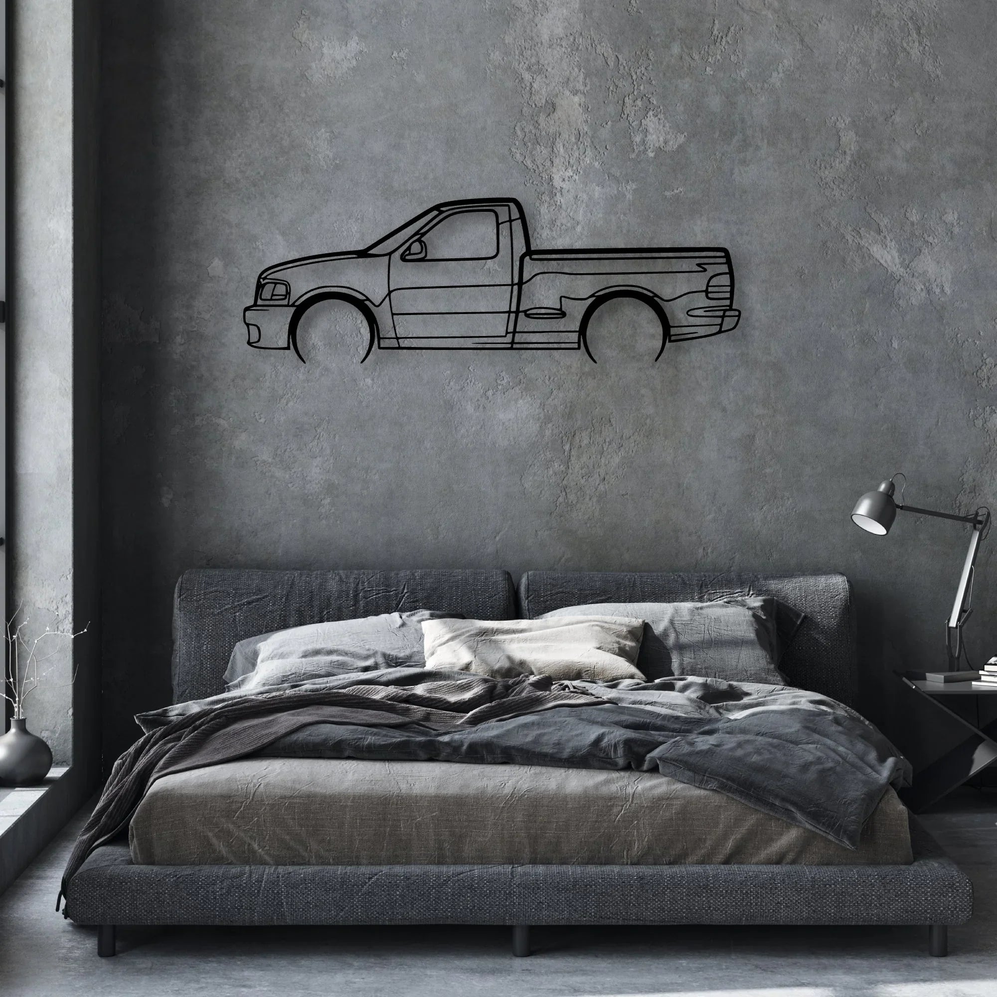 Lightning SV F150 2004 Classic Silhouette Metal Wall Art - Automotive Garage Decor