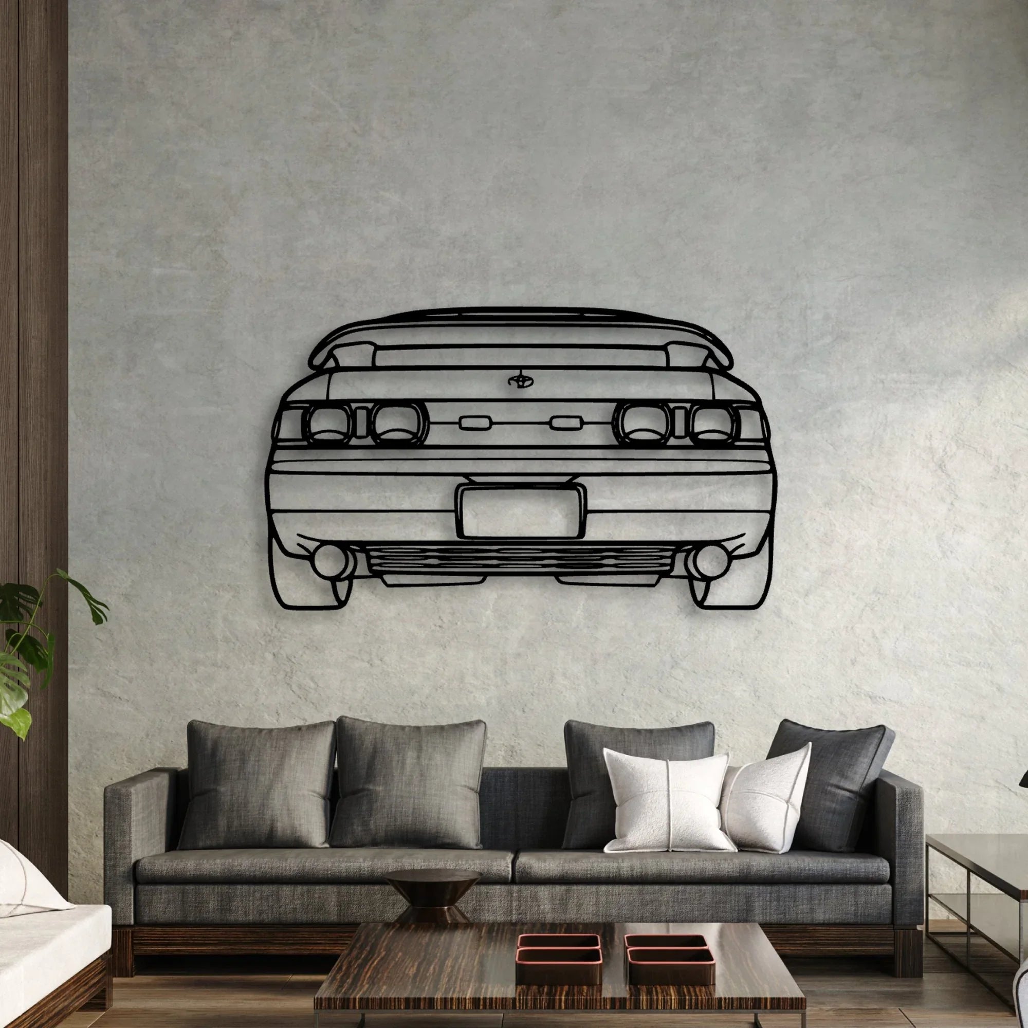 MR2 1993 Classic Silhouette Metal Wall Art - Automotive Garage Decor