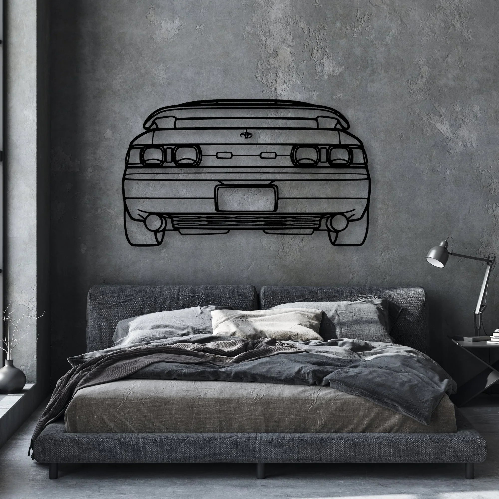 MR2 1993 Classic Silhouette Metal Wall Art - Automotive Garage Decor