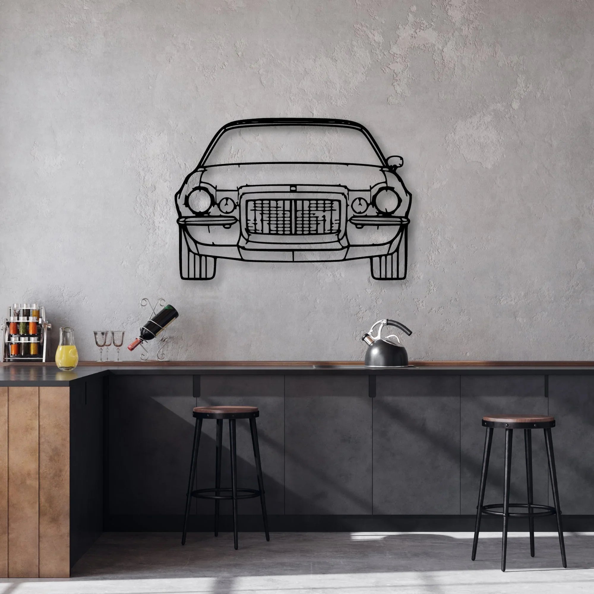 Maro Z28 1972 Classic Silhouette Metal Wall Art - Automotive Garage Decor